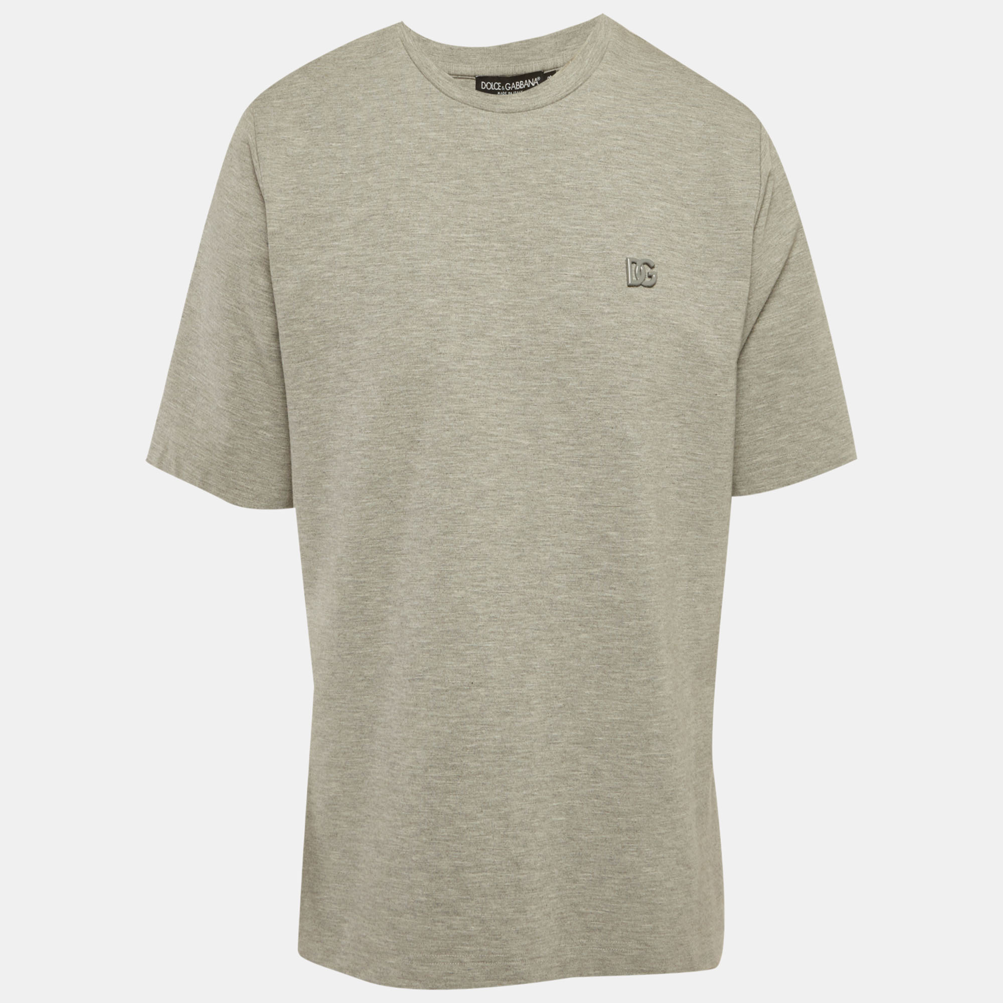 

Dolce & Gabbana Grey Jersey Reborn To Live T-Shirt M