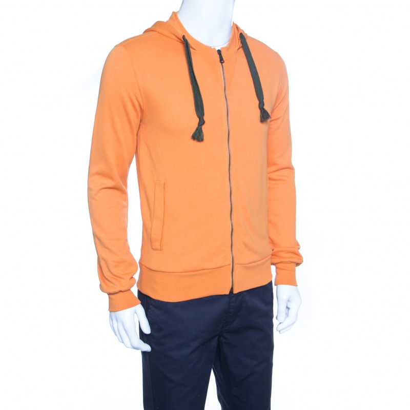 

Dolce & Gabbana Orange Zip Front Hoodie