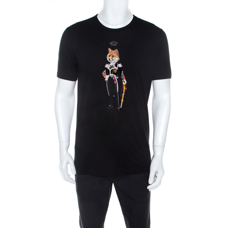 Dolce & Gabbana Black Cotton Jersey Royal Pet Portrait T-Shirt M Dolce &  Gabbana | TLC