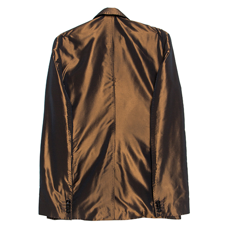 

Dolce & Gabbana Metallic Brown Double Buttoned Blazer