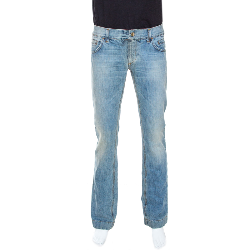 Dolce & Gabbana Blue Medium Wash Denim Straight Leg Jeans M