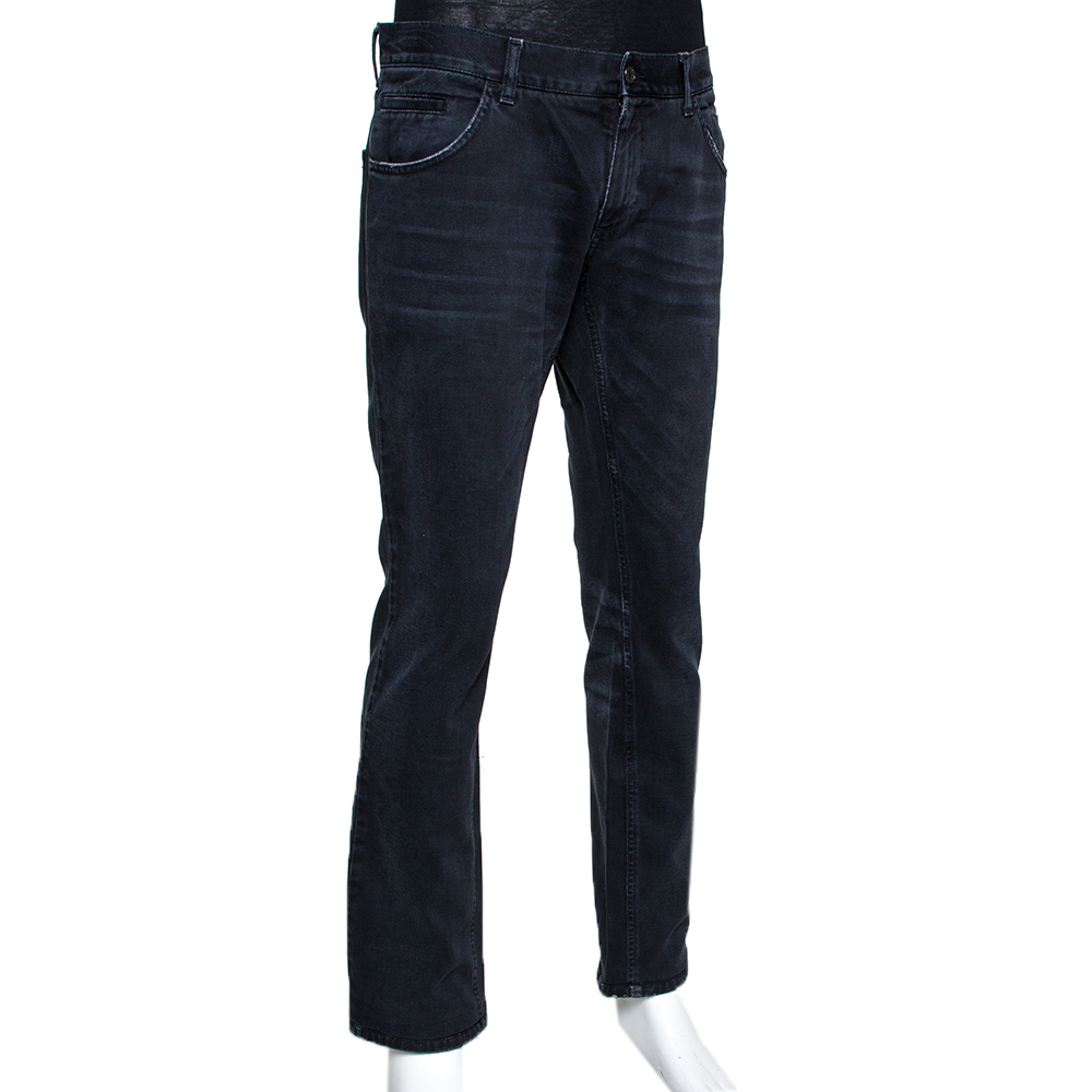

Dolce & Gabbana 14 Black Faded Effect Denim Fitted Jeans