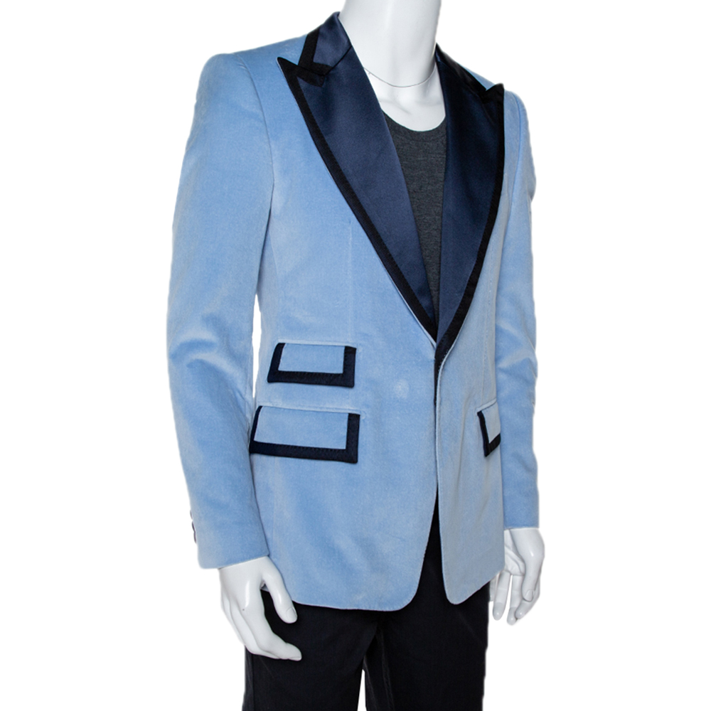 

Dolce & Gabbana Blue Velvet Casino Tuxedo Jacket