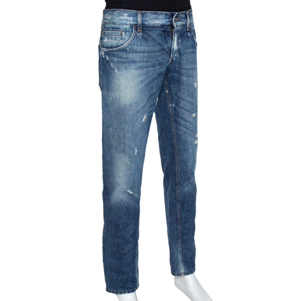 

Dolce & Gabbana Blue Light Wash 12 Gold Fit Denim Jeans