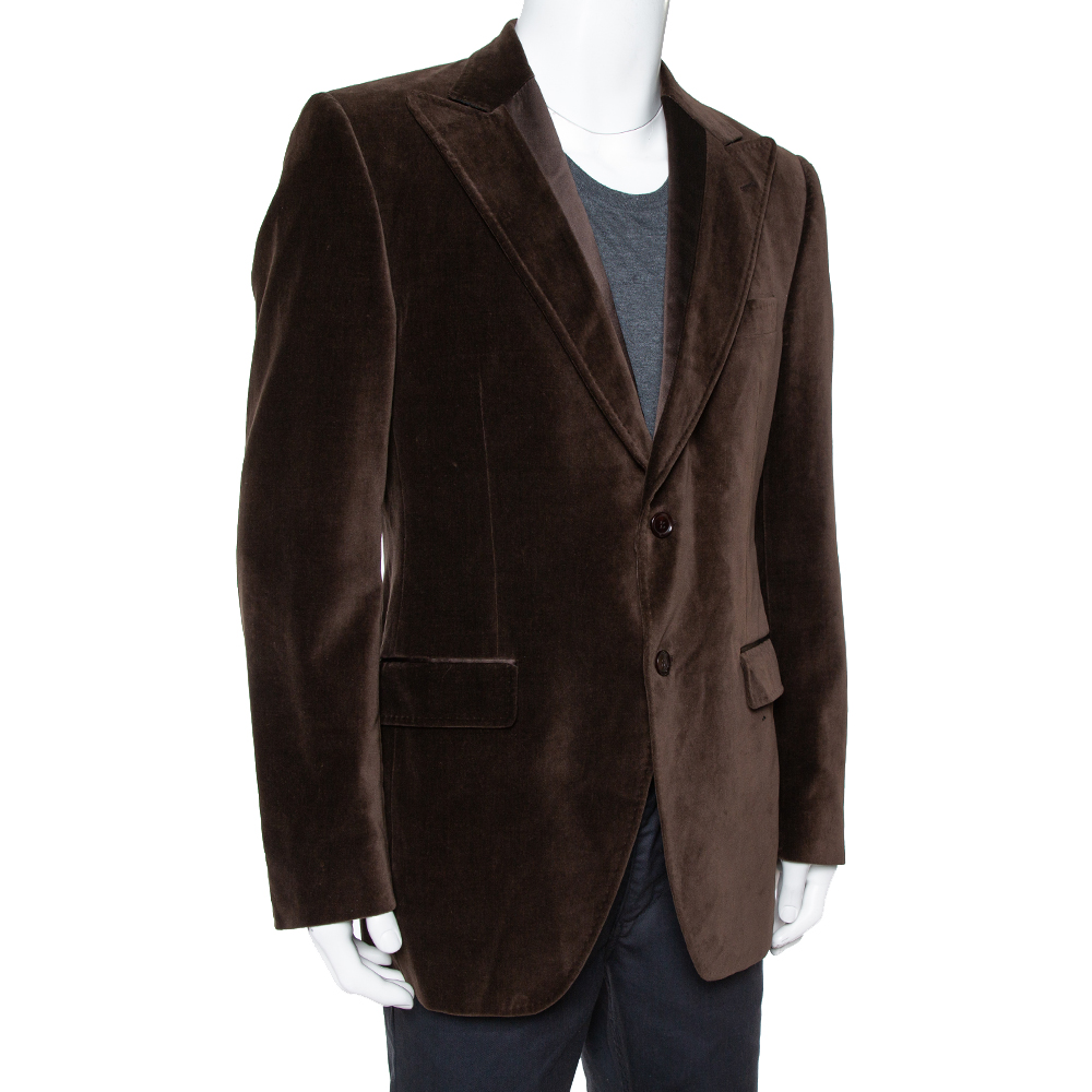 

Dolce & Gabbana Brown Velvet Blazer