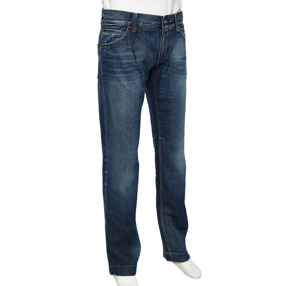 

Dolce & Gabbana Medium Wash Blue Denim 14 Fit Jeans