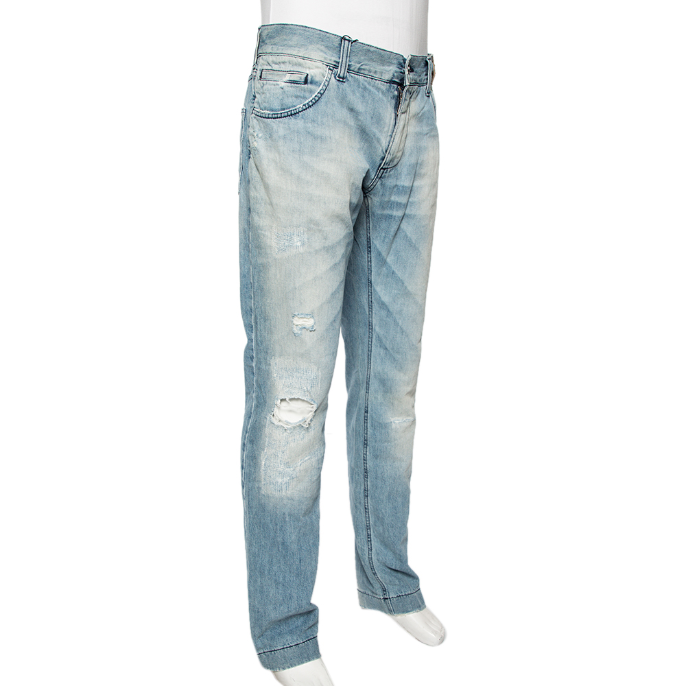 

Dolce & Gabbana Light Blue Distressed Denim Fit 16 Jeans