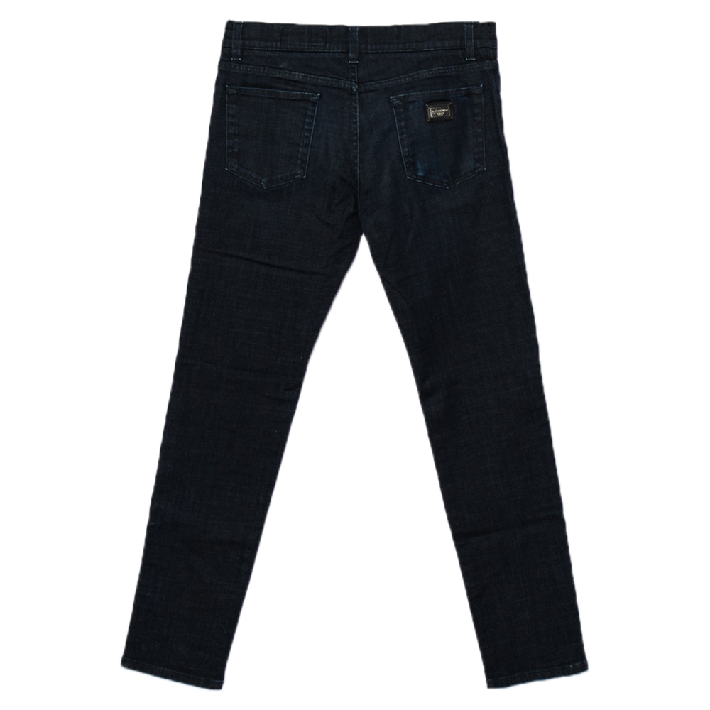

Dolce & Gabbana Dark Blue Denim Stretch Fit Comfort Jeans