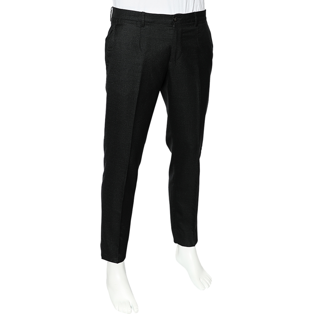 

Dolce & Gabbana Black Wool Formal Pants