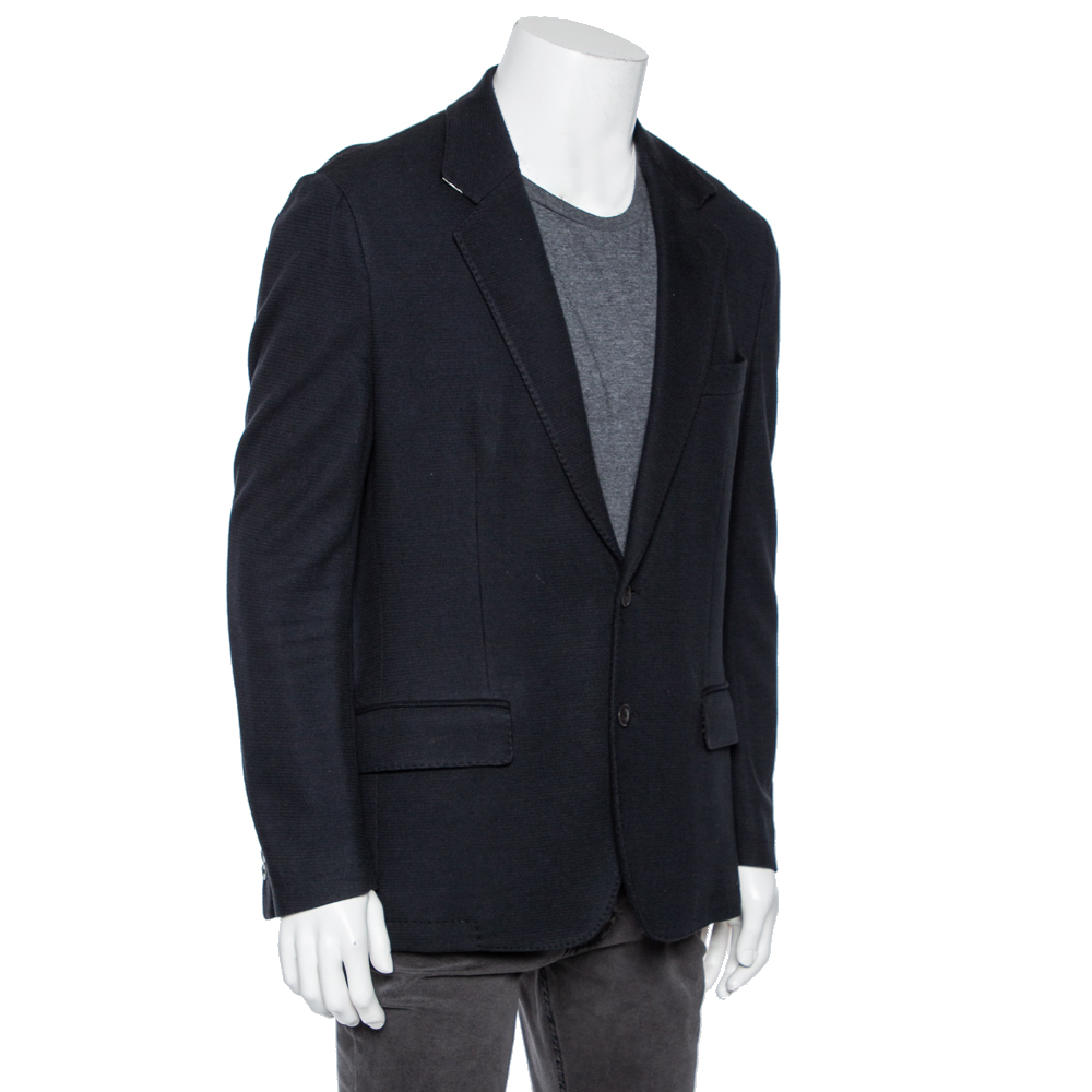 

Dolce & Gabbana Black Knit Single Breasted Blazer