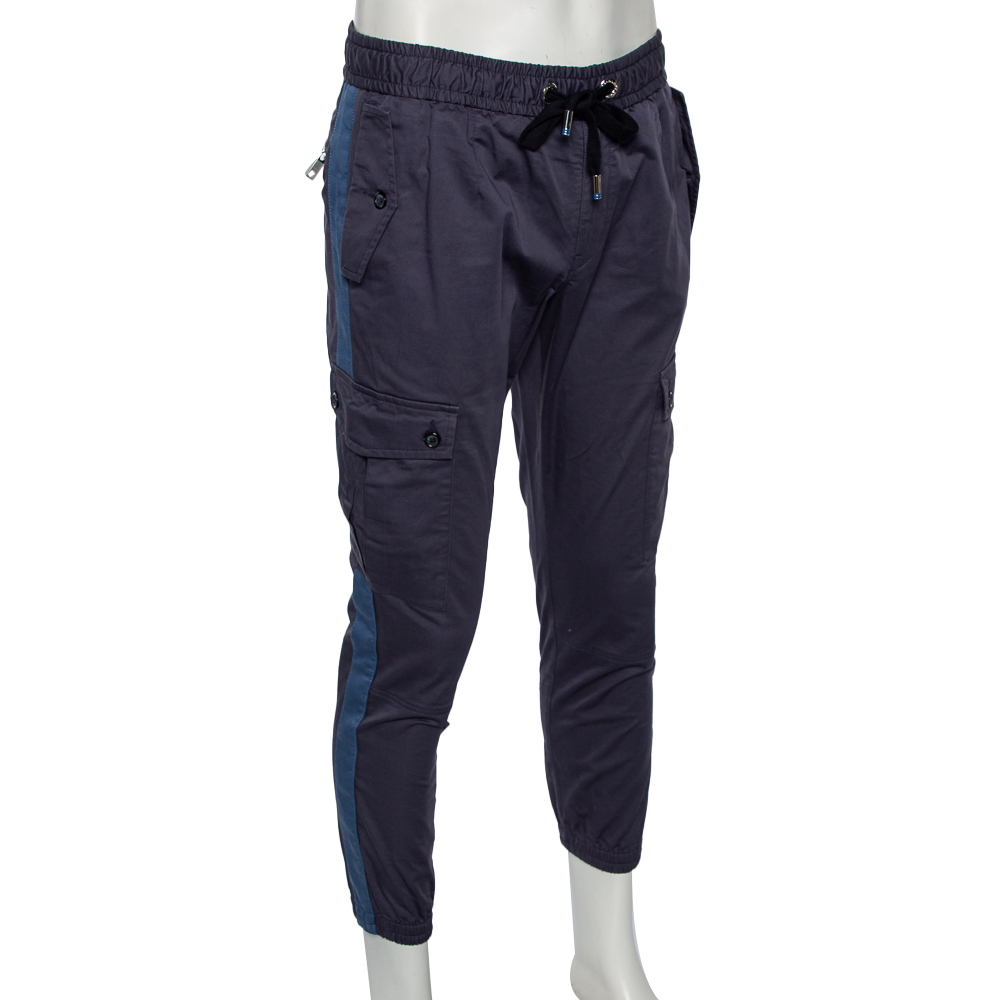 

Dolce & Gabbana Blue Cotton Cargo Pants