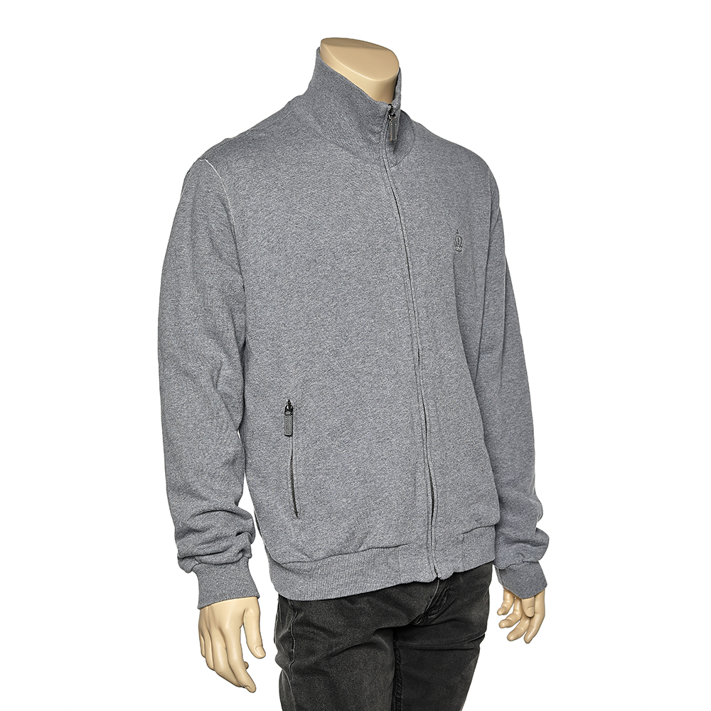 

Dolce & Gabbana Grey Cotton Zip Front Jacket