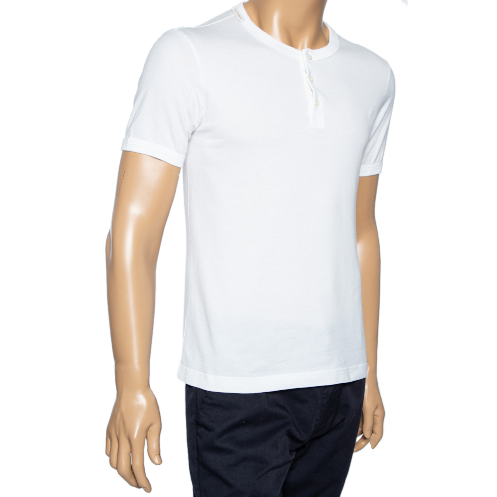 

Dolce & Gabbana White Cotton Short Sleeve T-Shirt