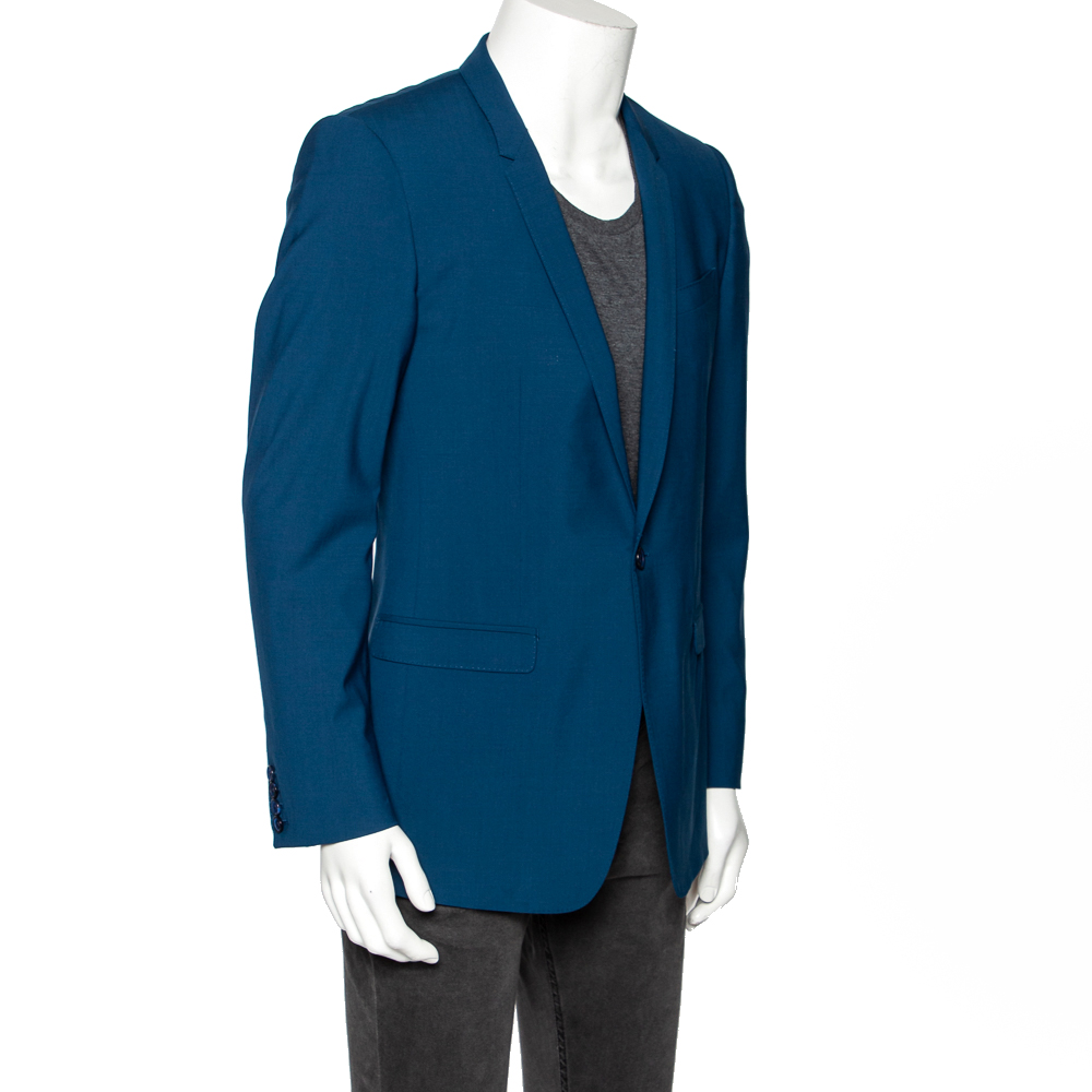 

Dolce & Gabbana Blue Wool Single Breasted Gold Label Blazer