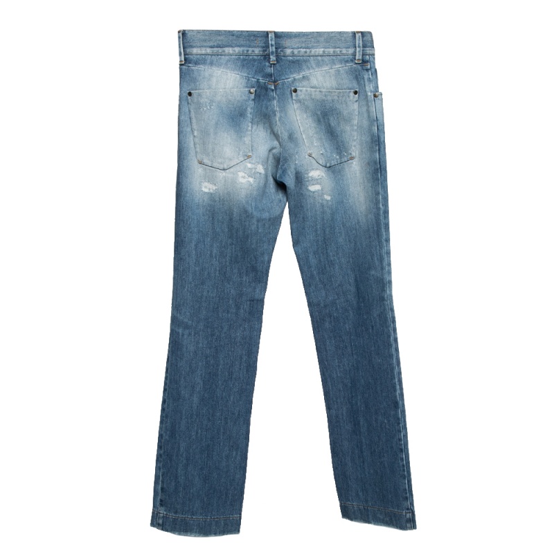 

Dolce & Gabbana Blue Distressed Denim Fit 16 Jeans