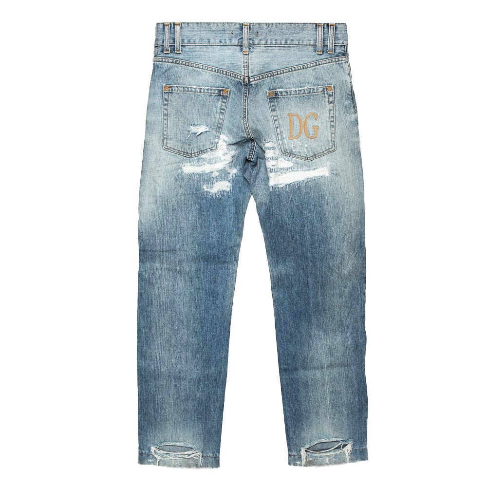 

Dolce & Gabbana Blue Distressed Denim Jeans