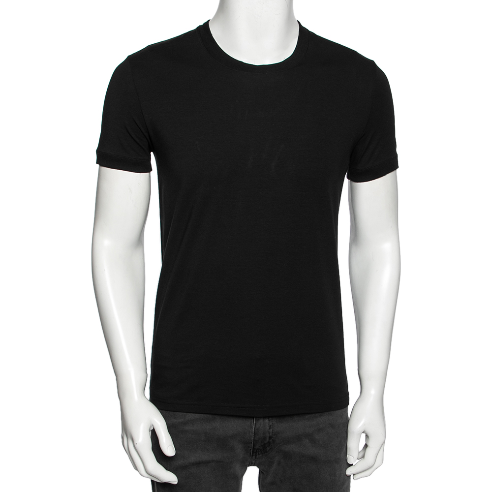 

Dolce & Gabbana Black Cotton Crew Neck Short Sleeve T-Shirt S