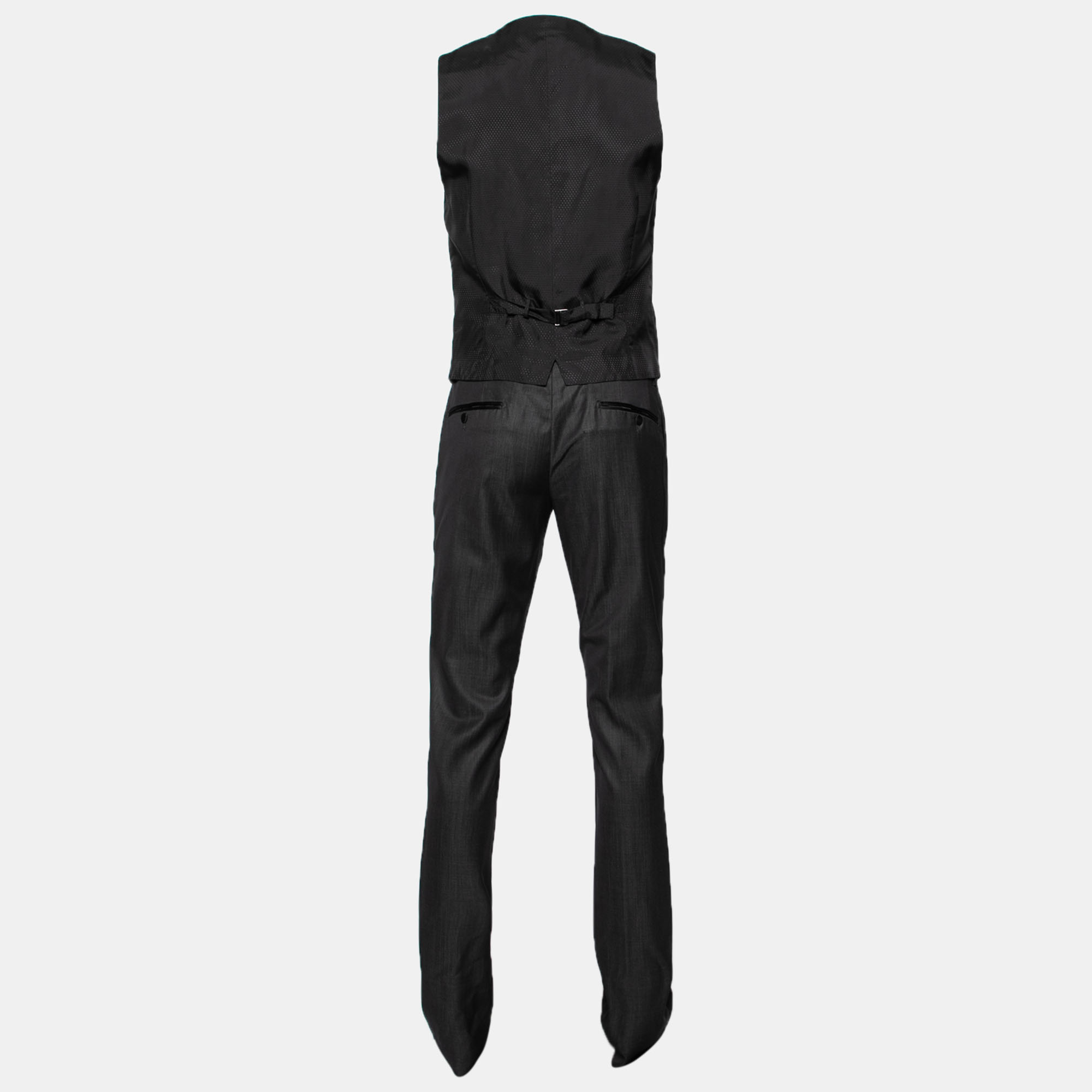 

Dolce & Gabbana Grey Wool Trouser Vest Suit