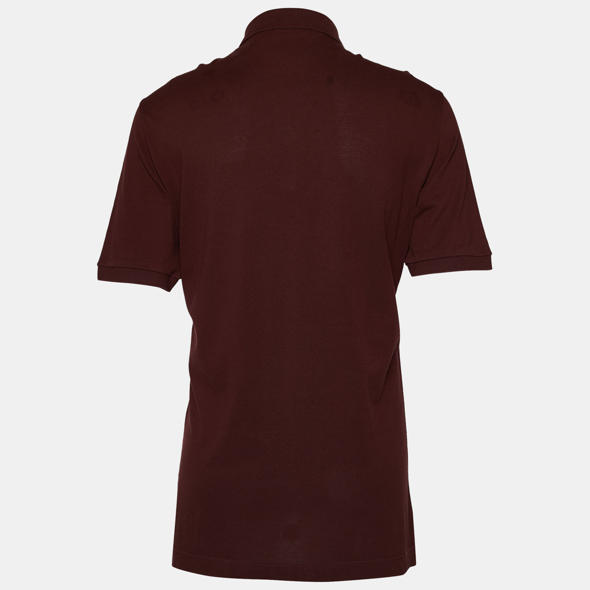 

Dolce & Gabbana Brown Cotton Embroidered Polo T-Shirt