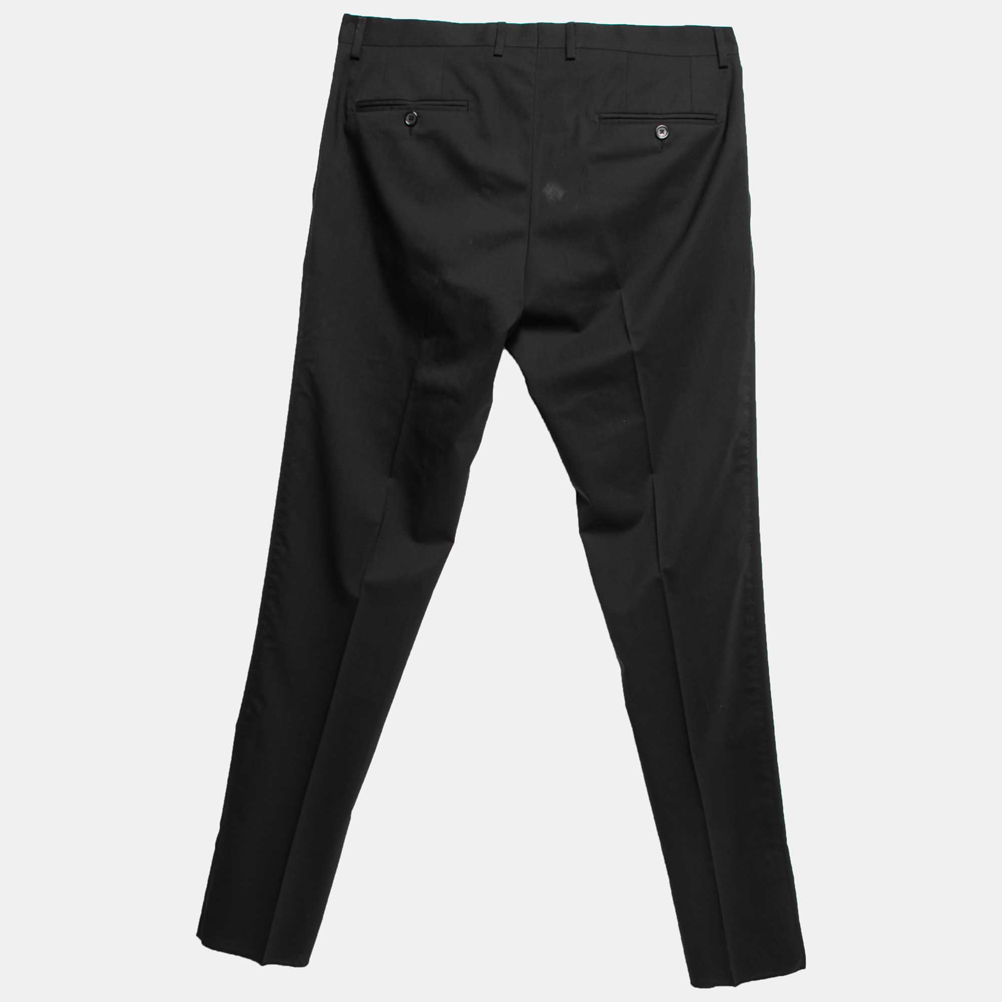 

Dolce & Gabbana Black Wool Tailored Pants