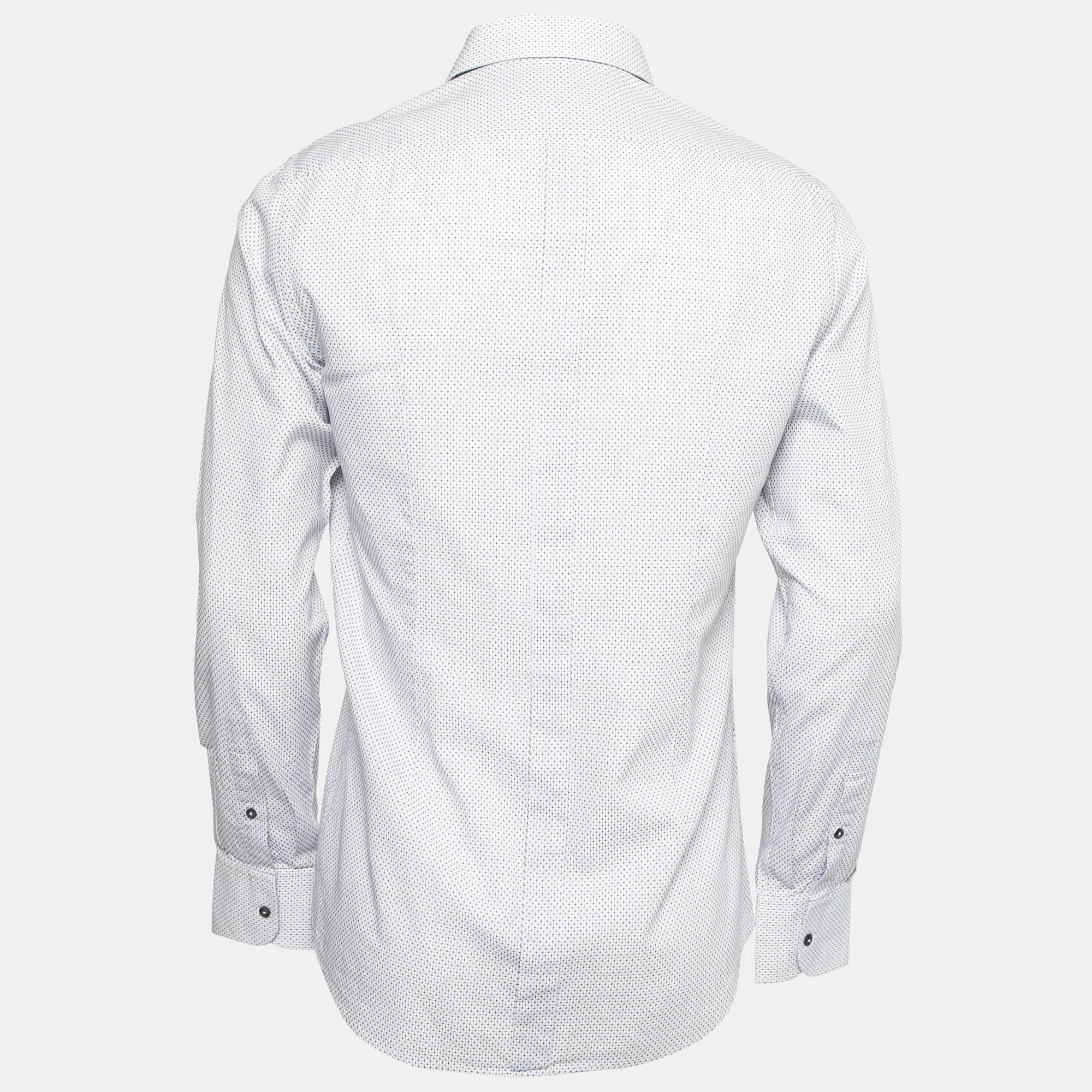 

Dolce & Gabbana White Printed Cotton Button Front Shirt