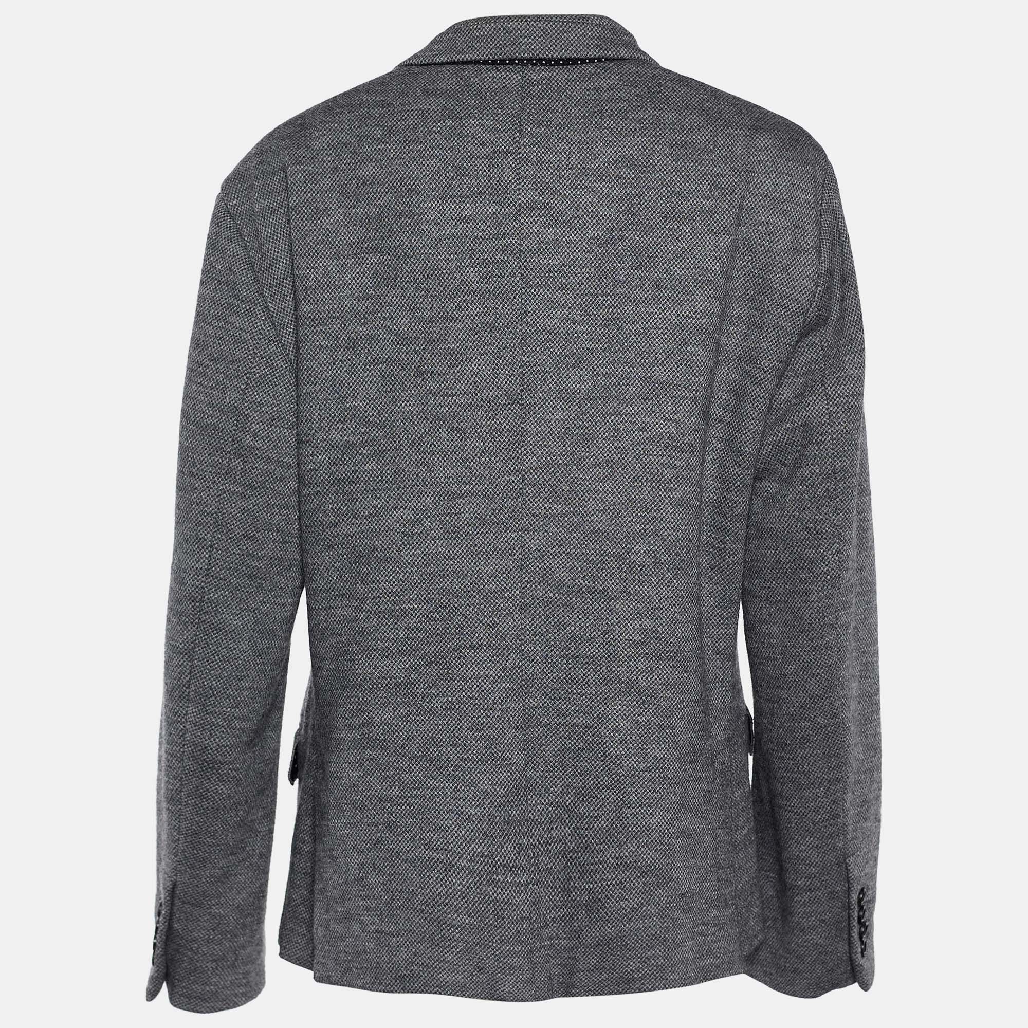 

Dolce & Gabbana Grey Wool Two Button Blazer