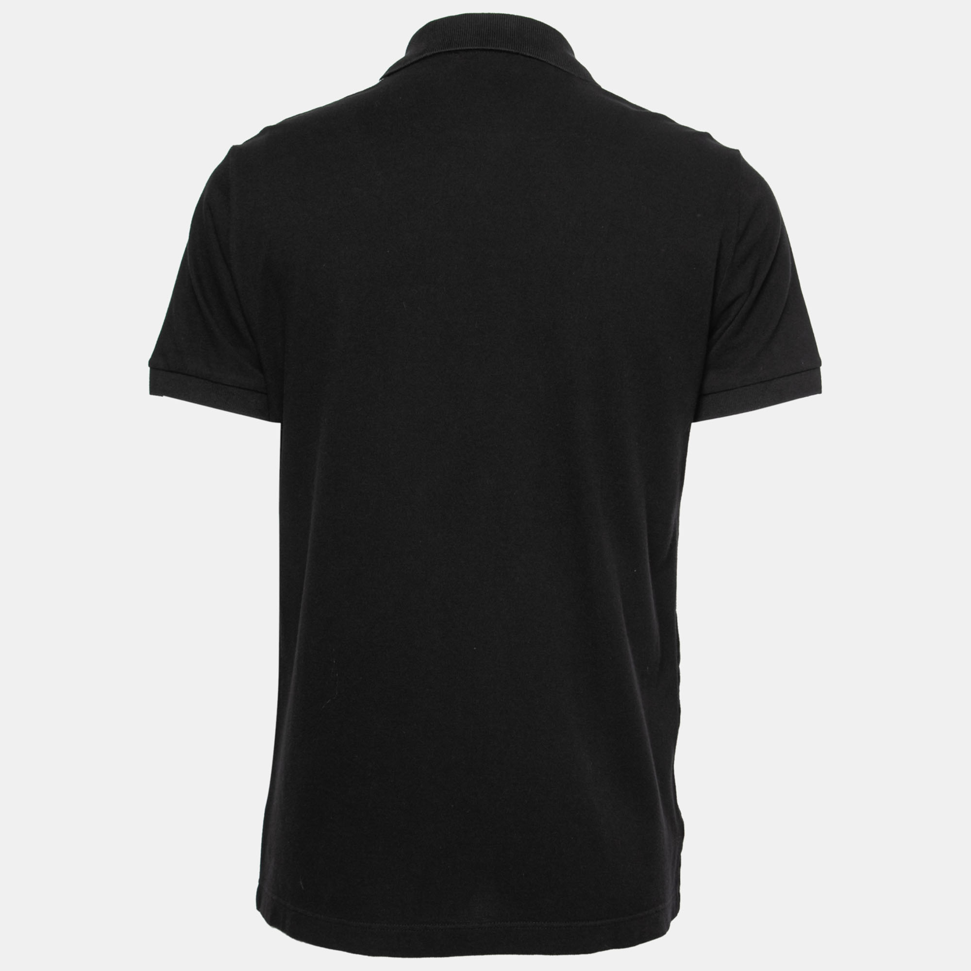 

Dolce & Gabbana Black Cotton Polo T-Shirt