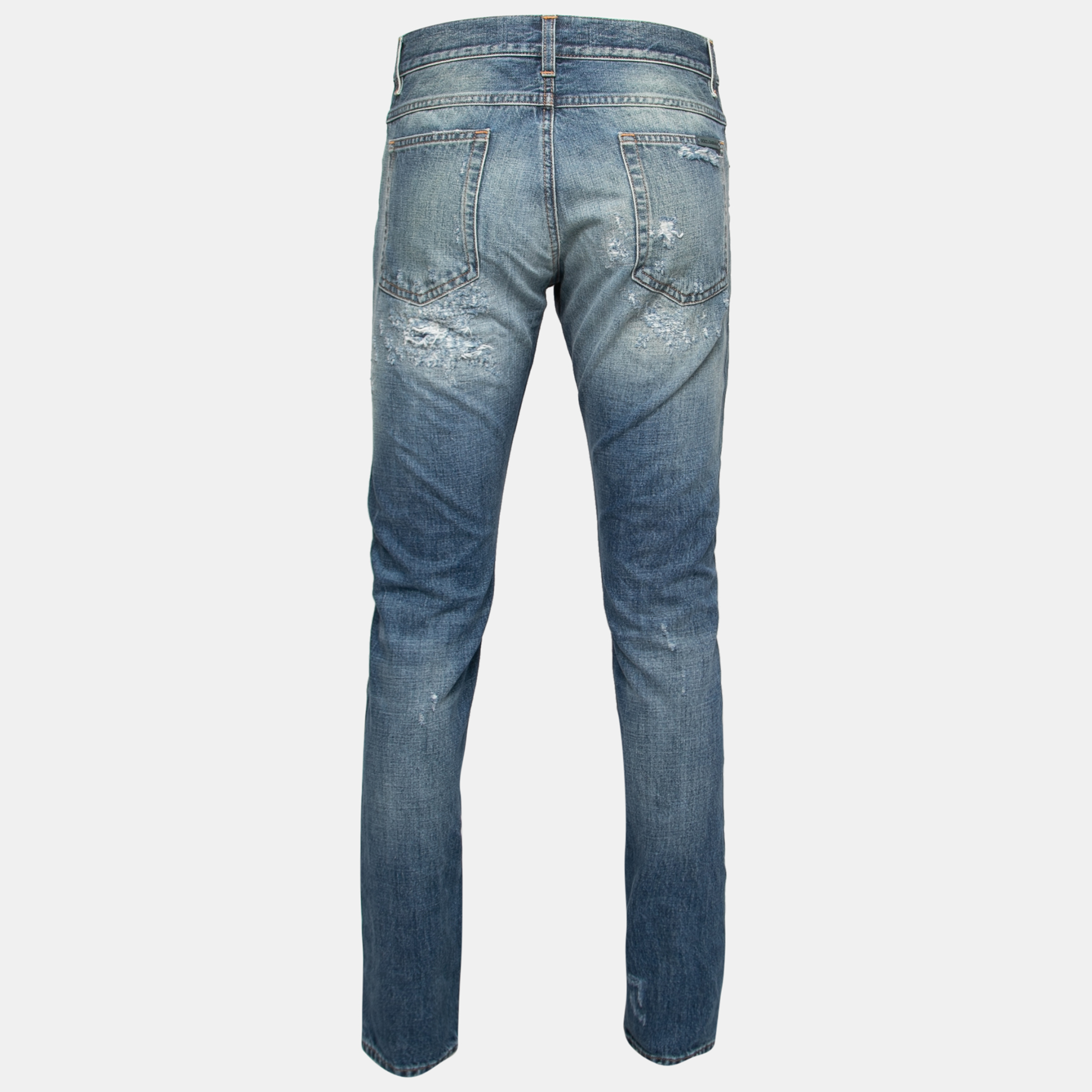 

Dolce & Gabbana Blue Distressed Denim 16 Classic Fit Jeans  Waist 32