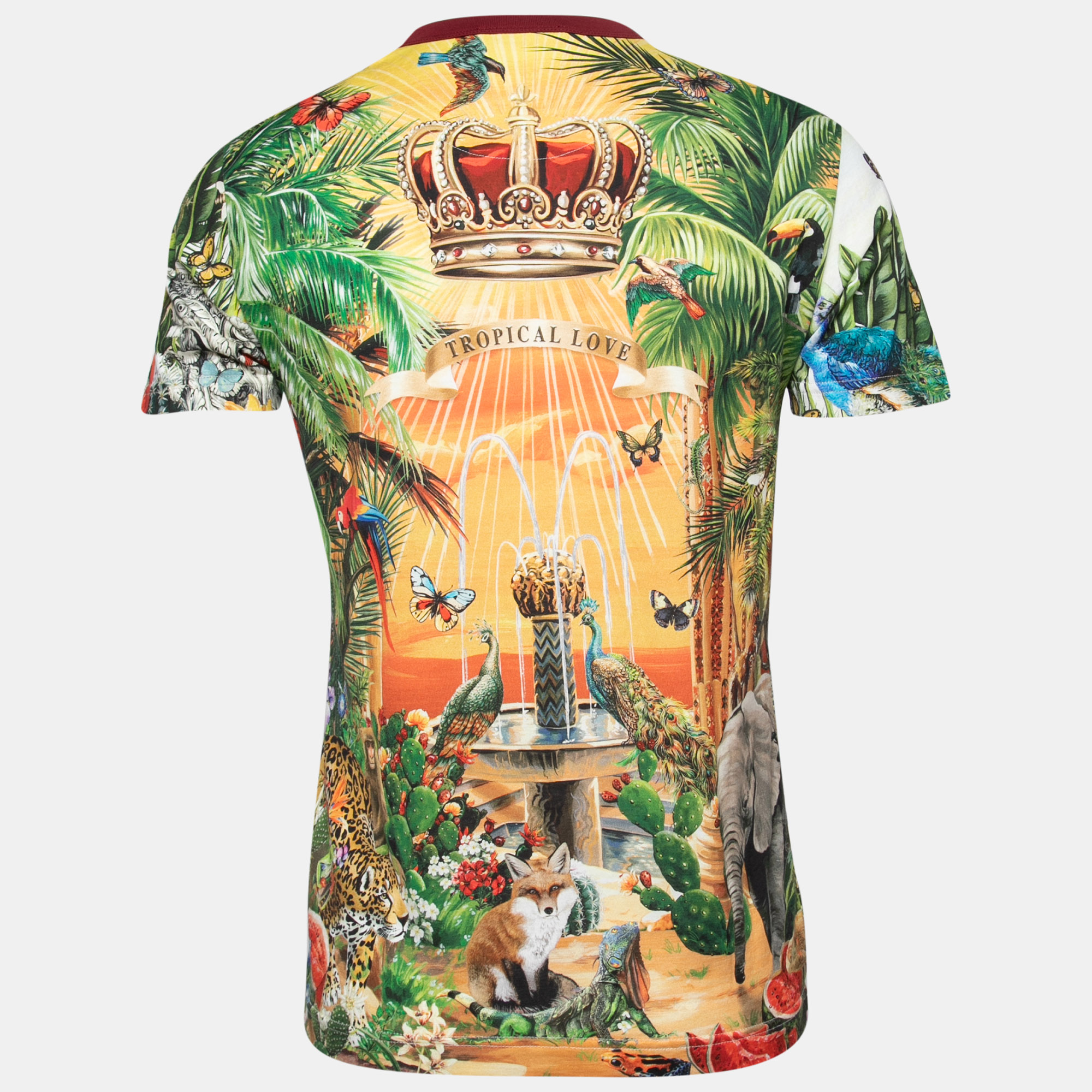 

Dolce & Gabbana Multicolor Giardino Printed Cotton Crewneck T-Shirt