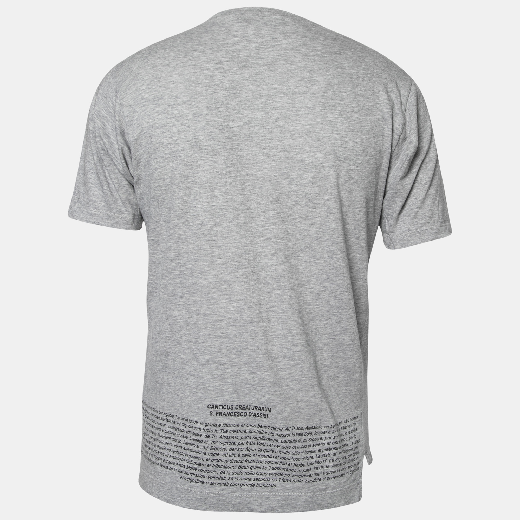 

Dolce & Gabbana Grey Rose Print Cotton Short Sleeve T-Shirt