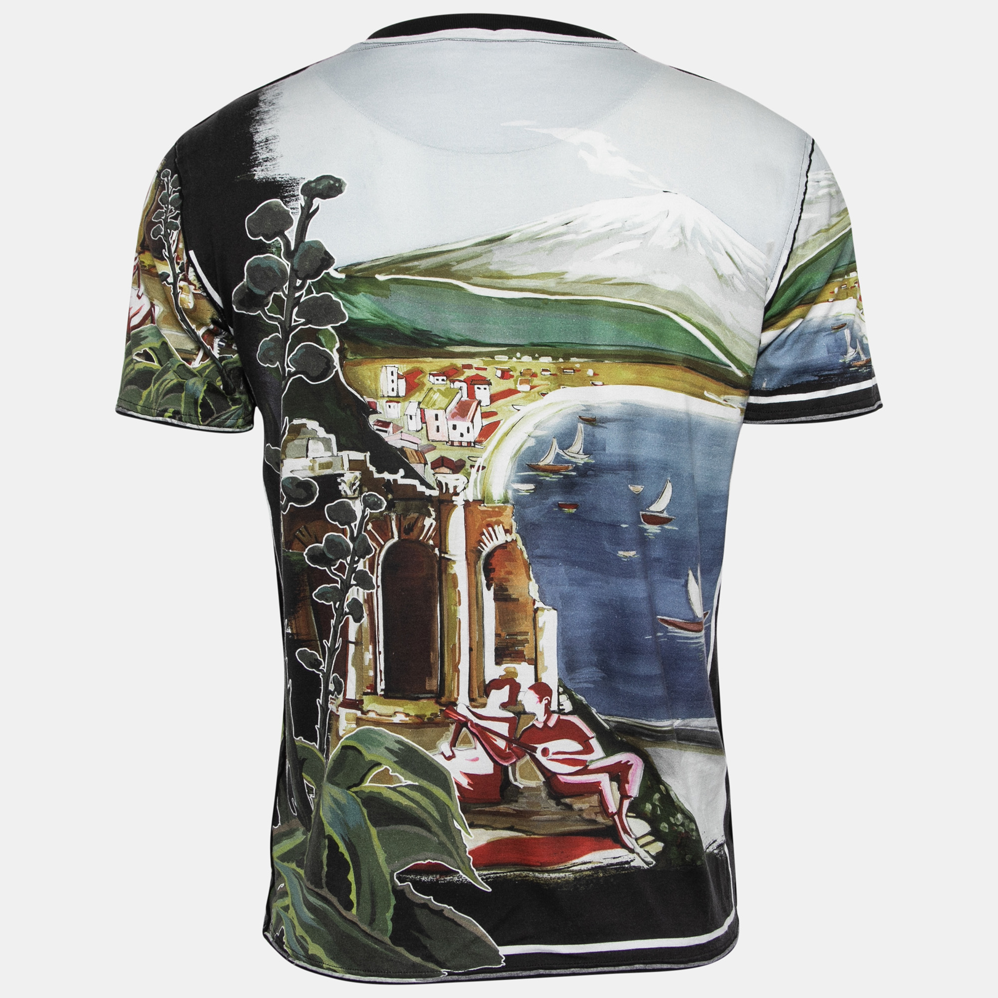 

Dolce & Gabbana Multicolor Taormina Printed Cotton T-Shirt