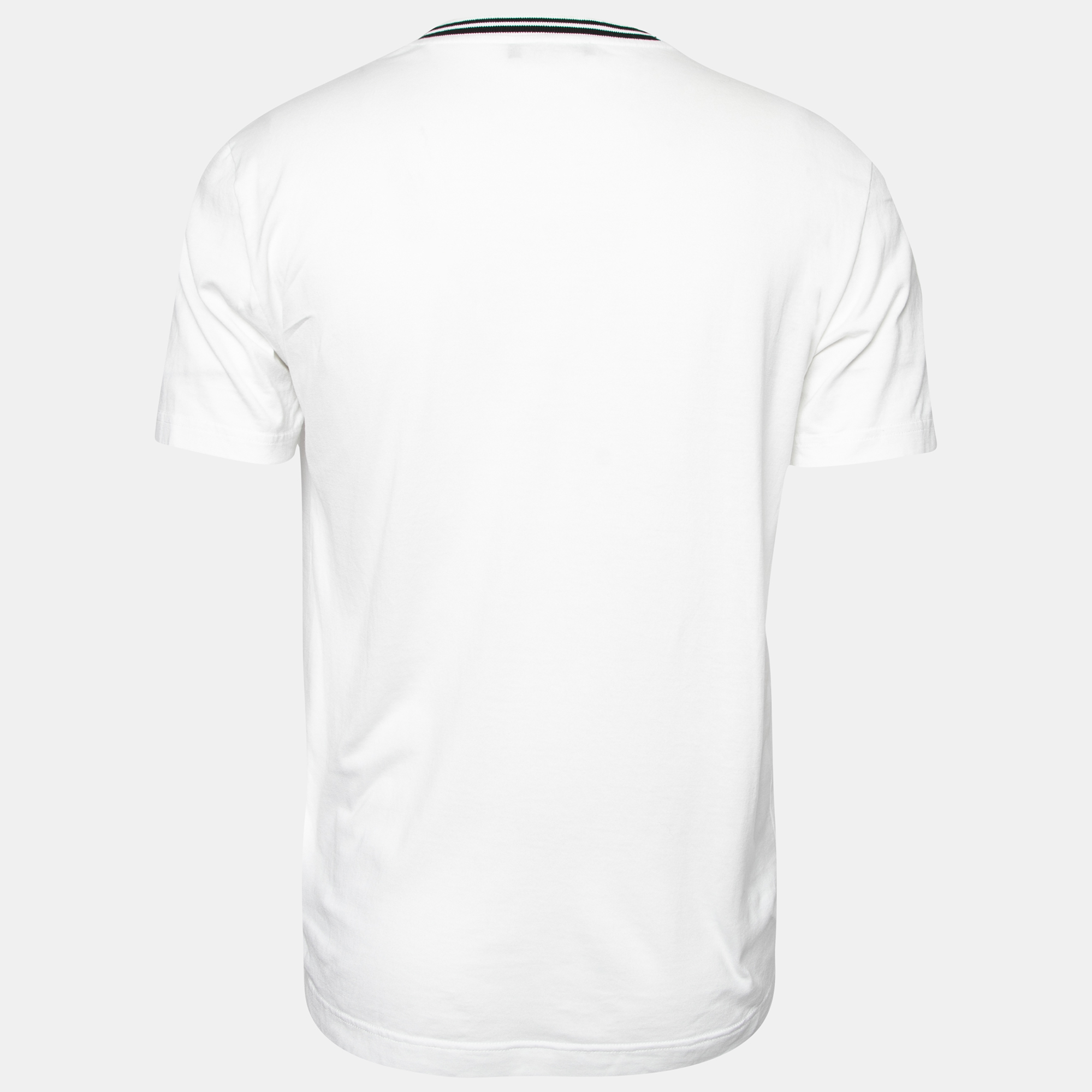 

Dolce & Gabbana White Printed Cotton Short Sleeve T-Shirt