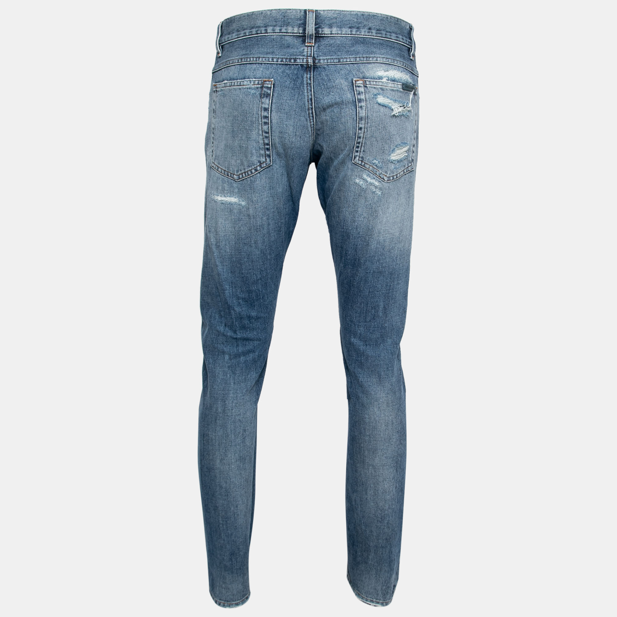 

Dolce & Gabbana Blue Denim Classic 16 Distressed Jeans Waist 34"