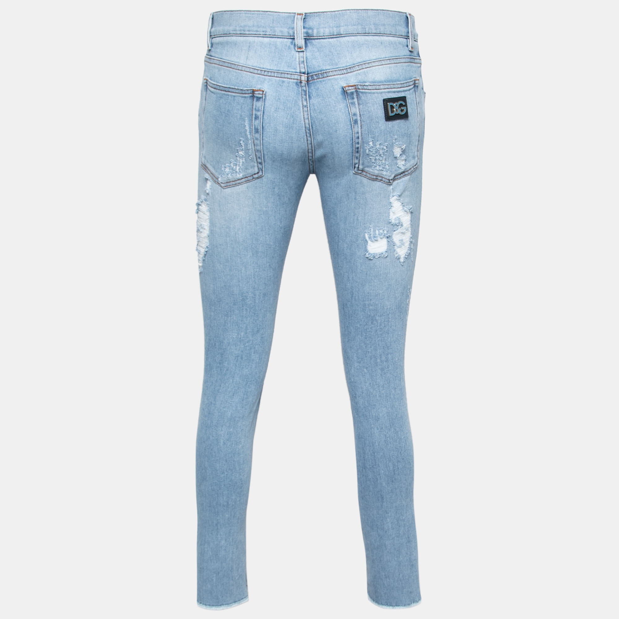 

Dolce & Gabbana Light Blue Distressed Denim Classic Stretch Jeans  Waist 31