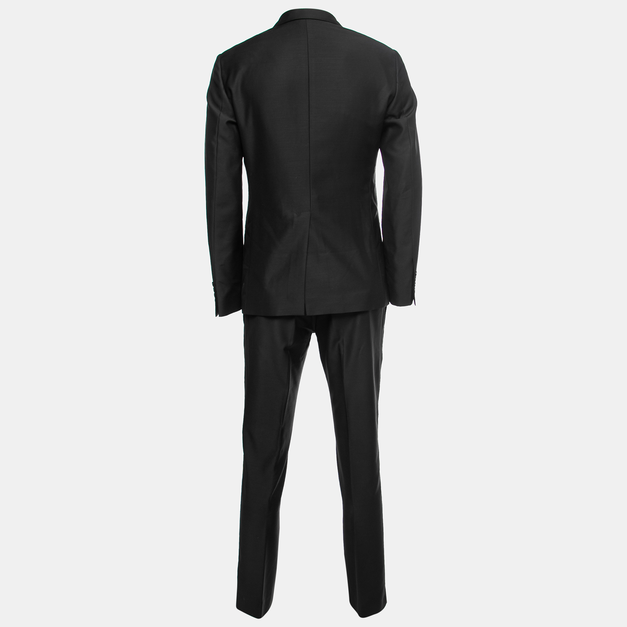 

Dolce & Gabbana Black Crepe Wool Tailored Sicilia Suit