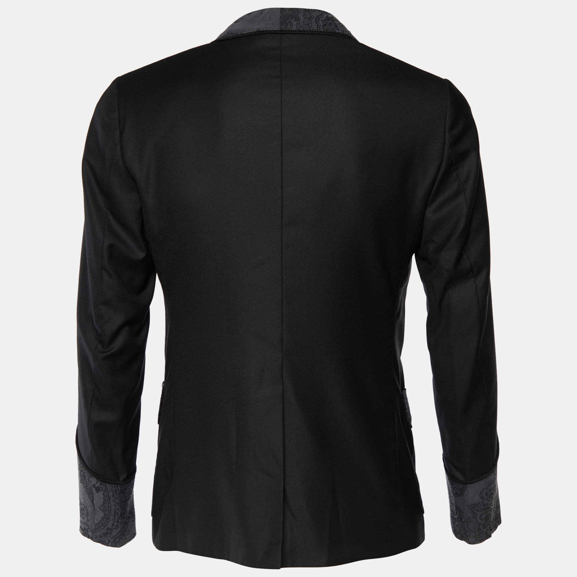 

Dolce & Gabbana Black Wool Contrast Detail Blazer