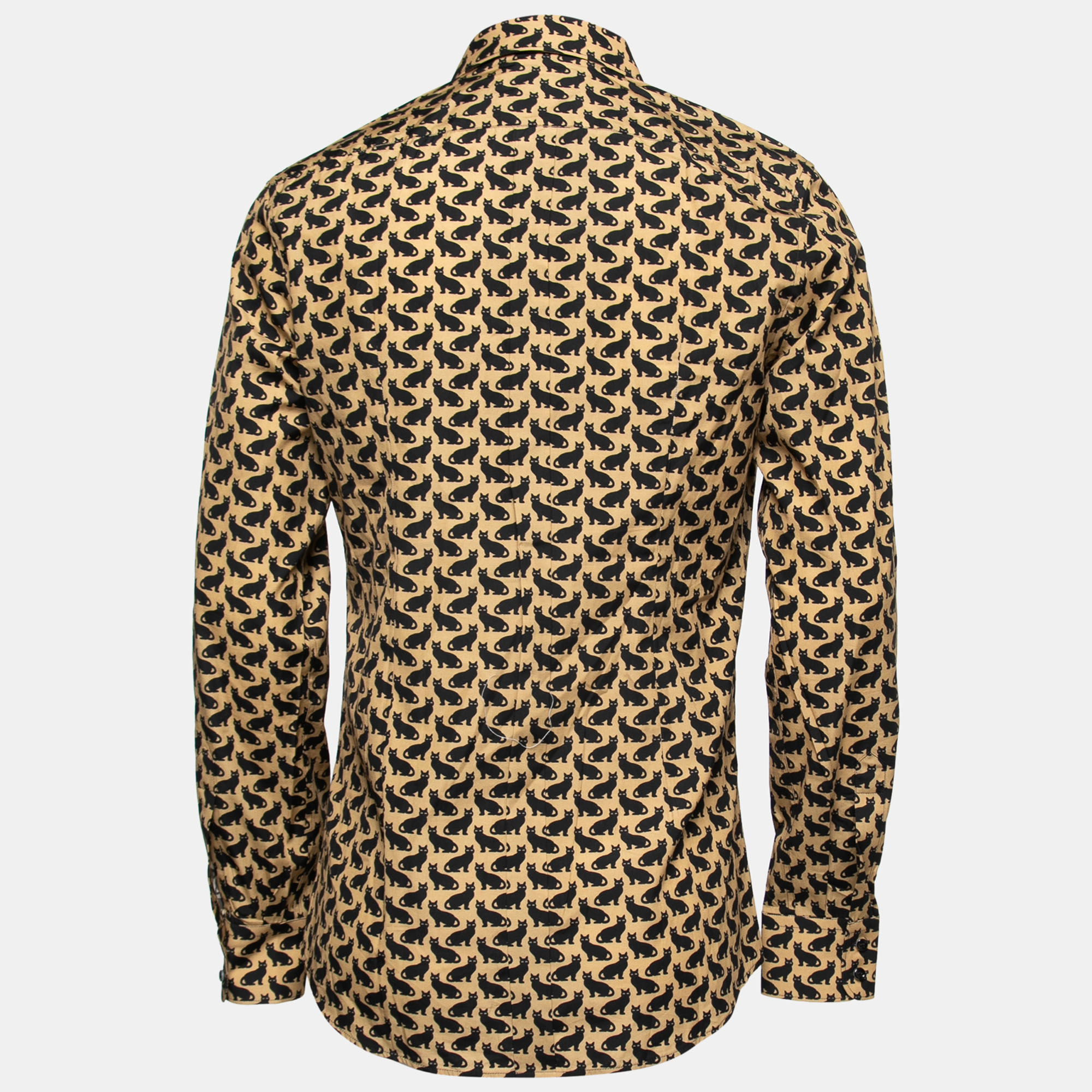 

Dolce & Gabbana Beige Cat Print Cotton Shirt