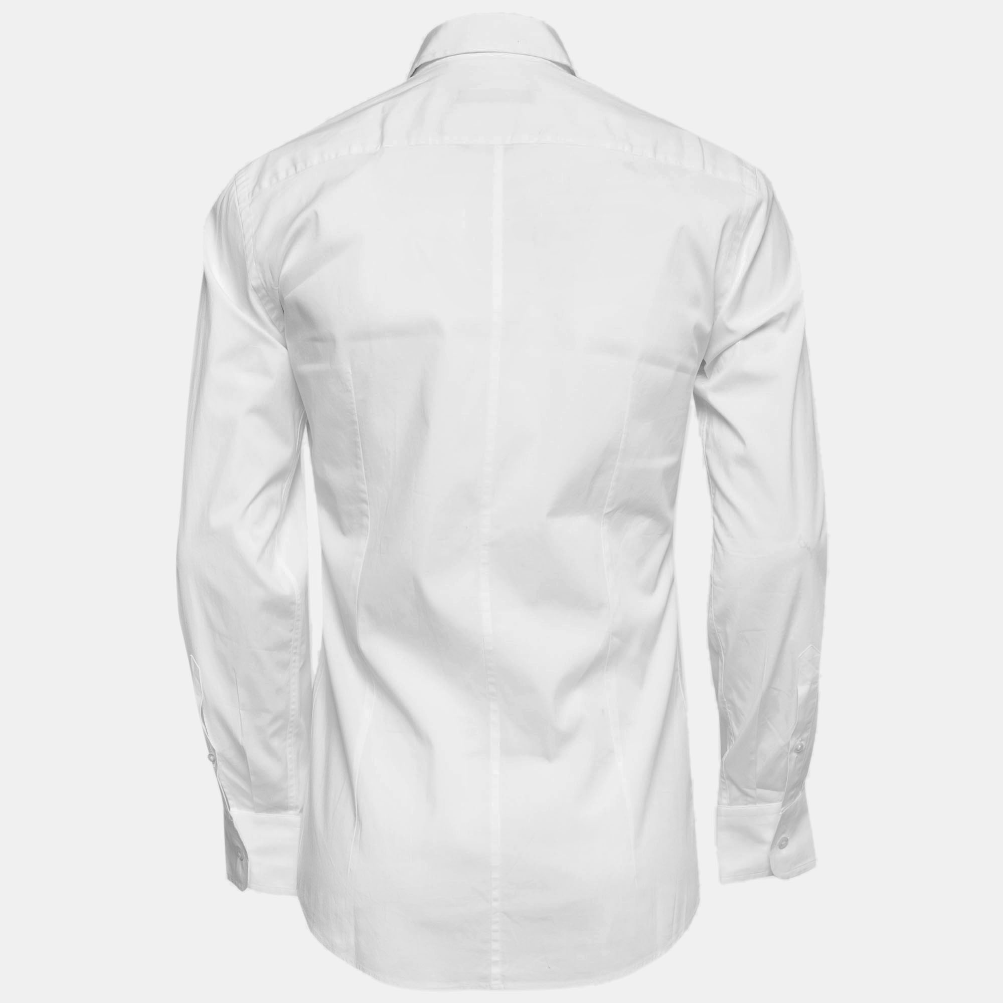 

Dolce & Gabbana Ecru Cotton Button Front Shirt, Cream