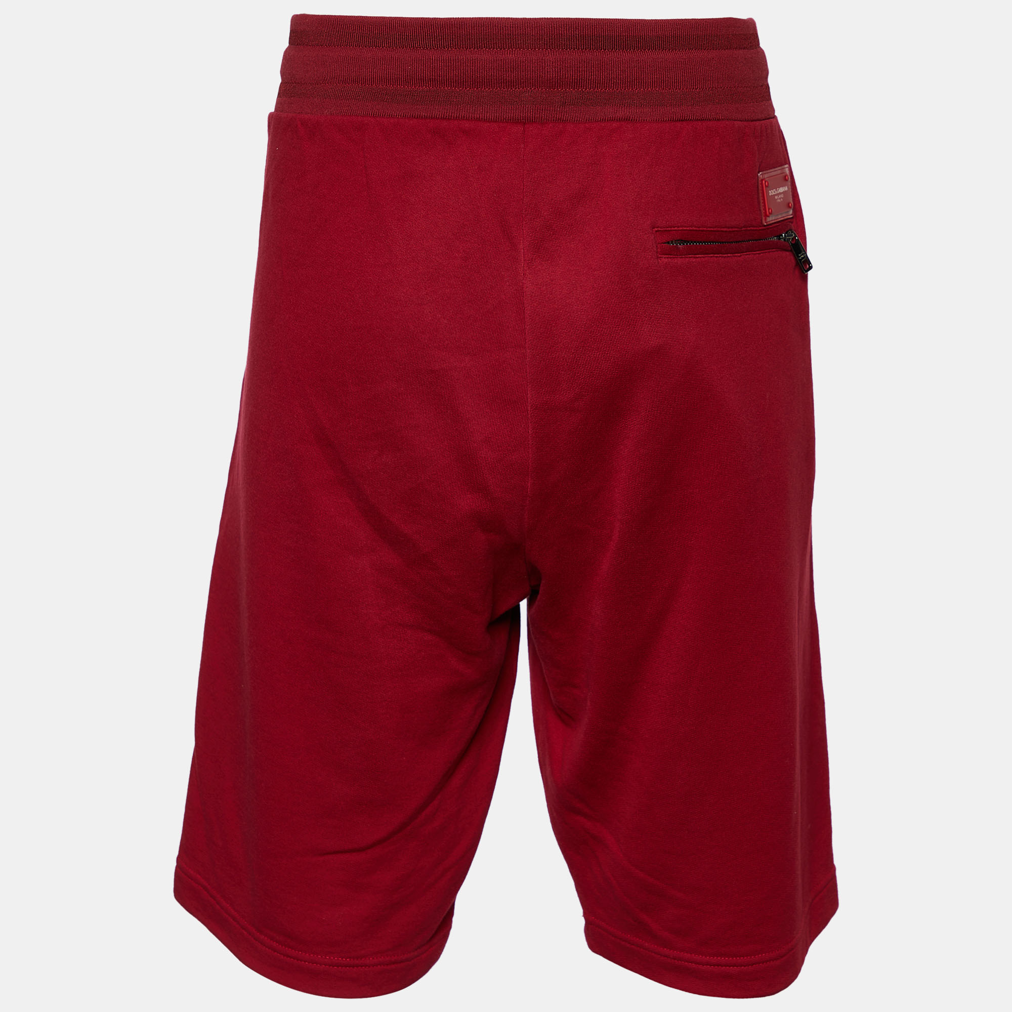 

Dolce & Gabbana Burgundy Cotton Knit Shorts
