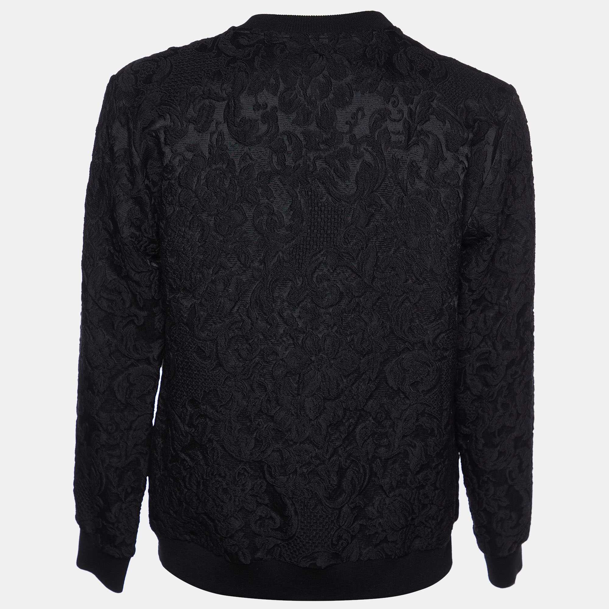 

Dolce & Gabbana Black Ti Voglio Tanto Bene Patch Jacquard Crewneck Sweatshirt