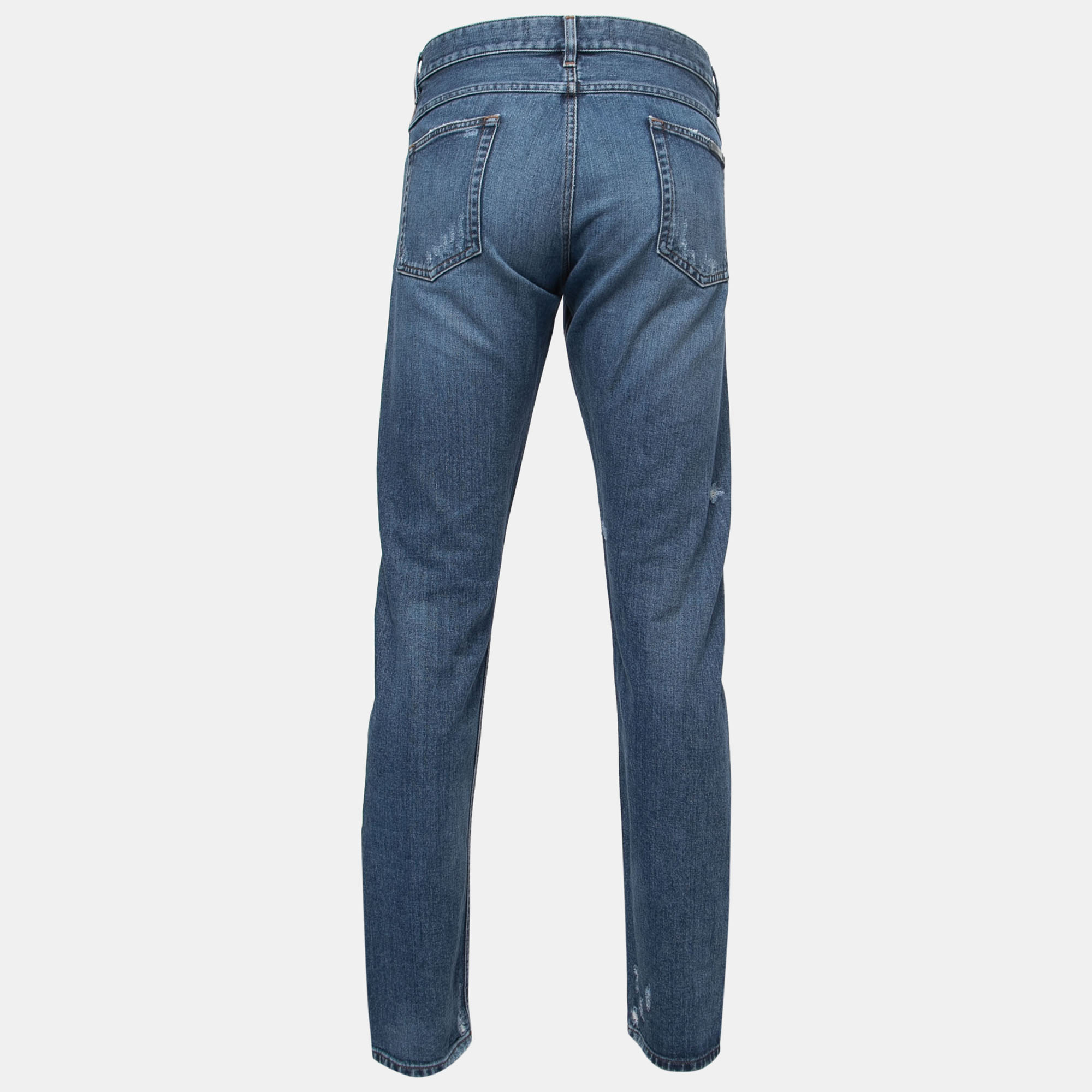 

Dolce & Gabbana Blue Ripped Denim 16 Classic Jeans  Waist 35
