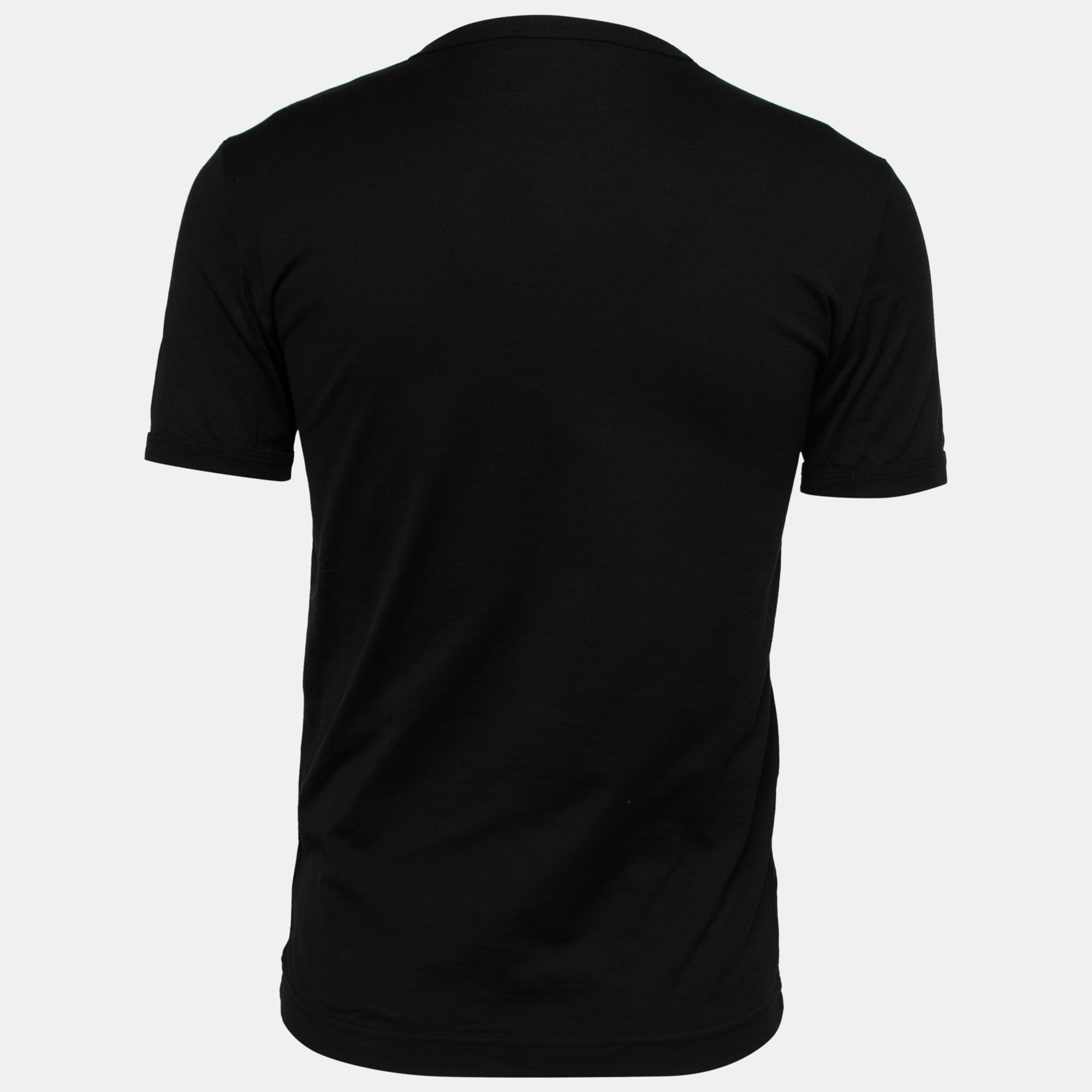 

Dolce & Gabbana Black Cotton Crew Neck T-Shirt