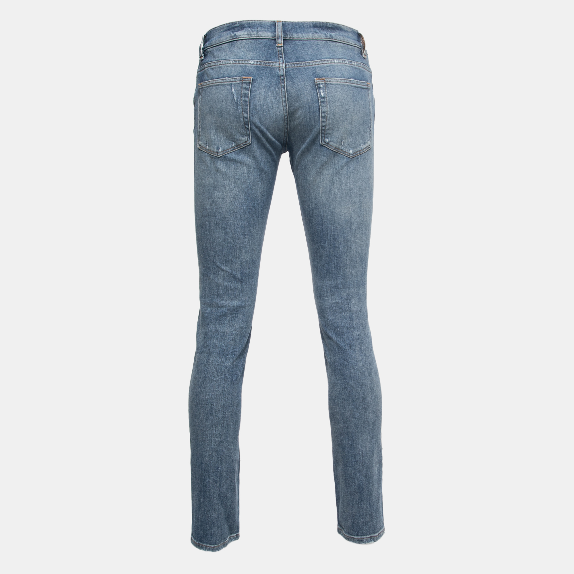 

Dolce & Gabbana Blue Distressed Denim Skinny Jeans  Waist 32