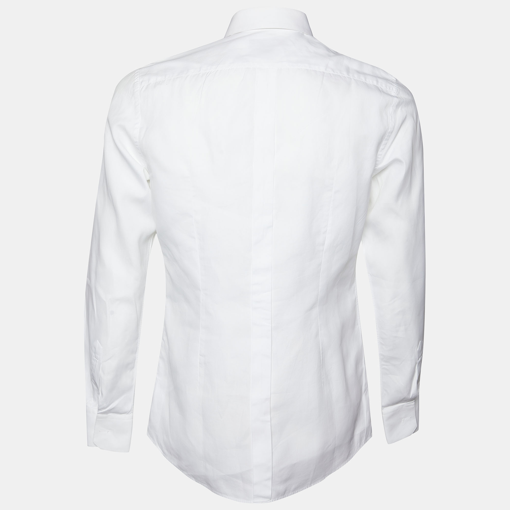 

Dolce & Gabbana White Cotton Bee Embellished Shirt