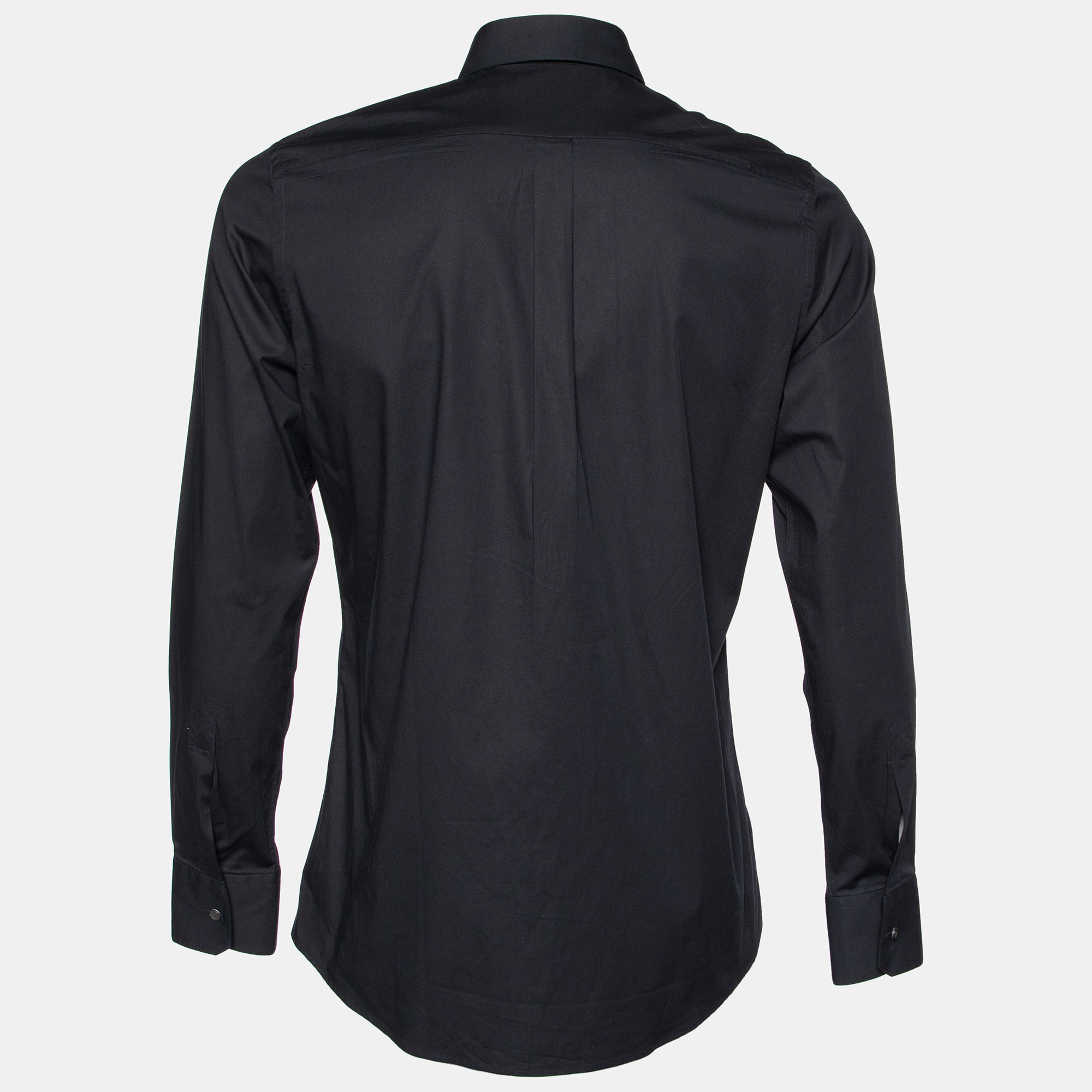 

Dolce & Gabbana Black Cotton Button Front Shirt