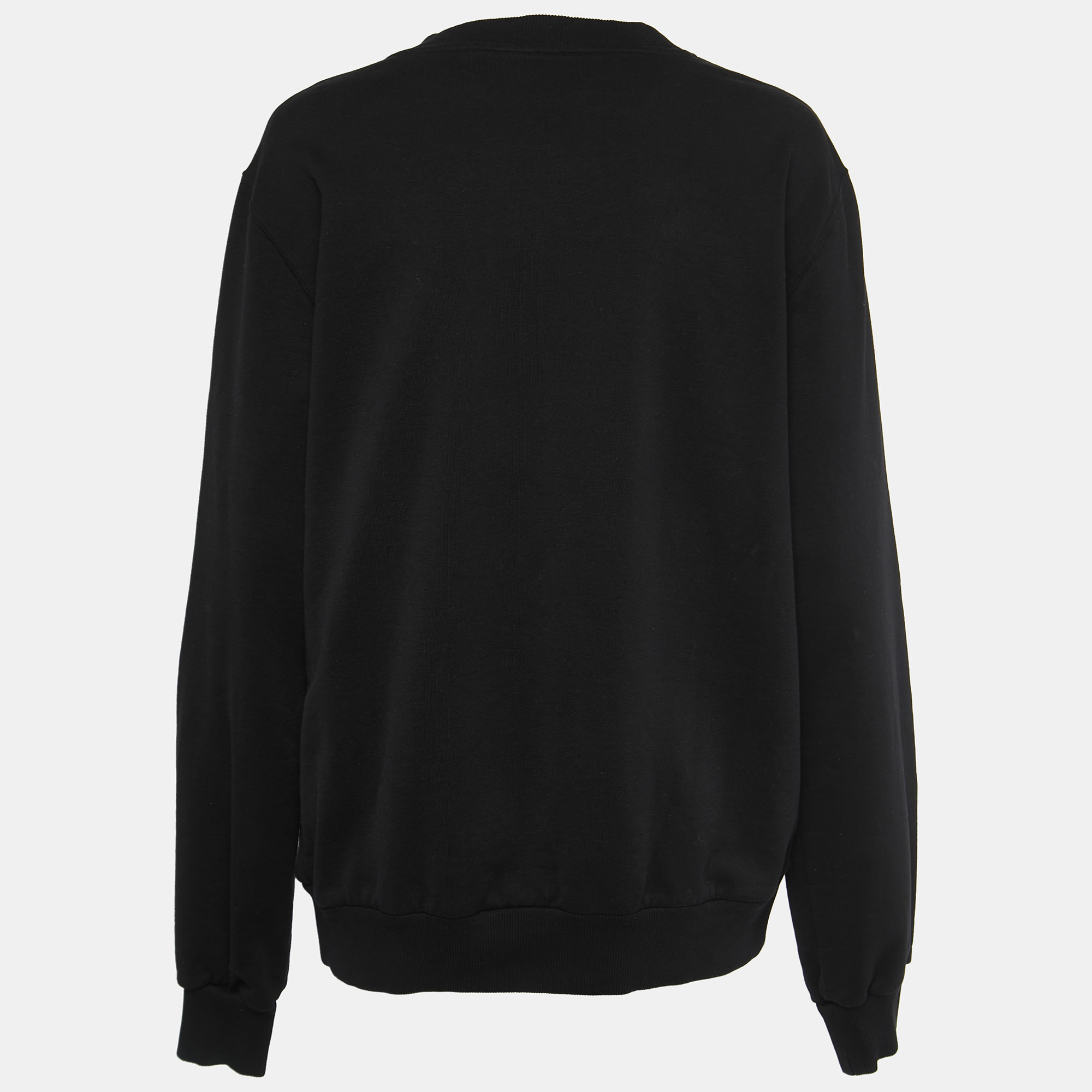 

Dolce & Gabbana Black Cotton Crew Neck Sweatshirt