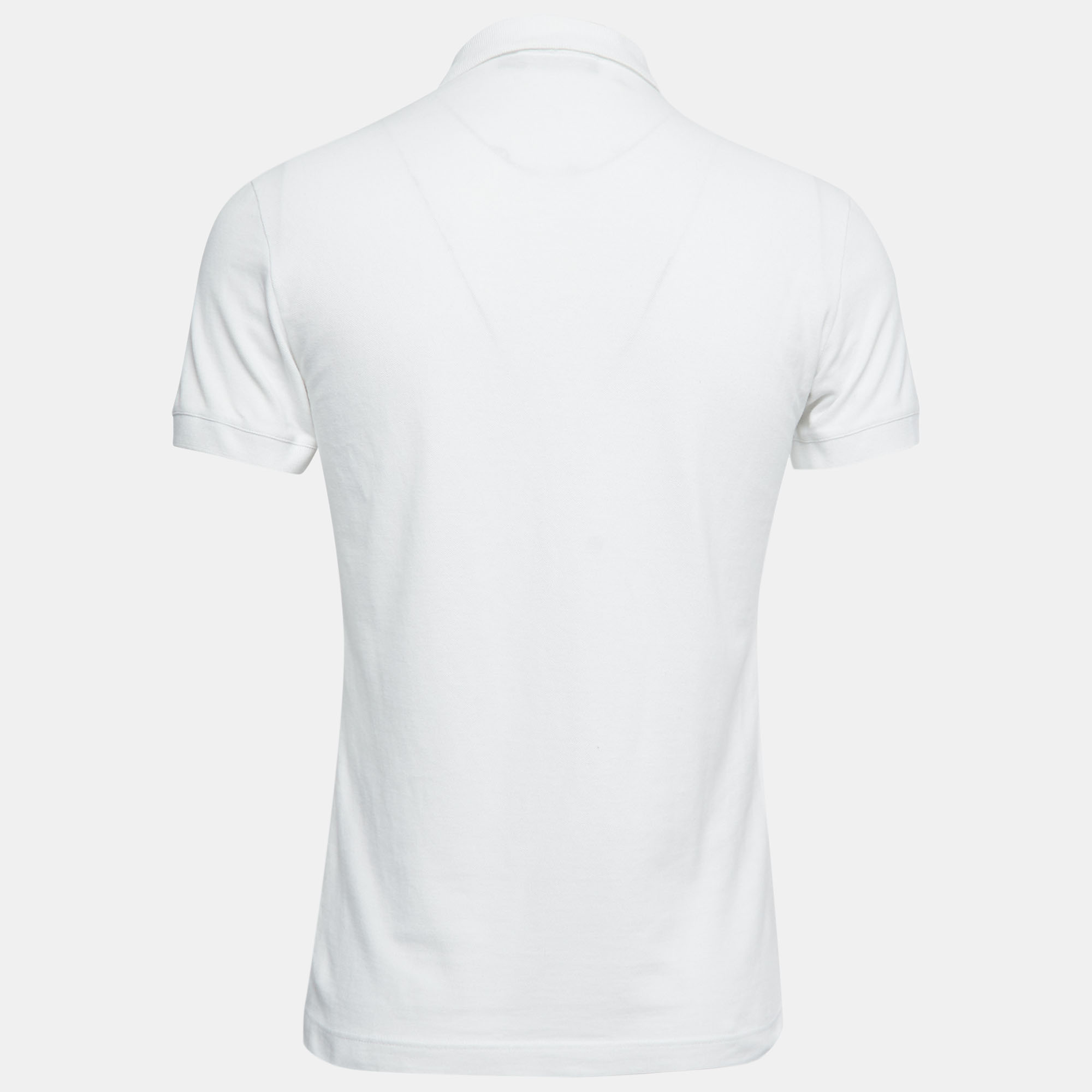 

Dolce & Gabbana White Cotton Pique Polo T-Shirt