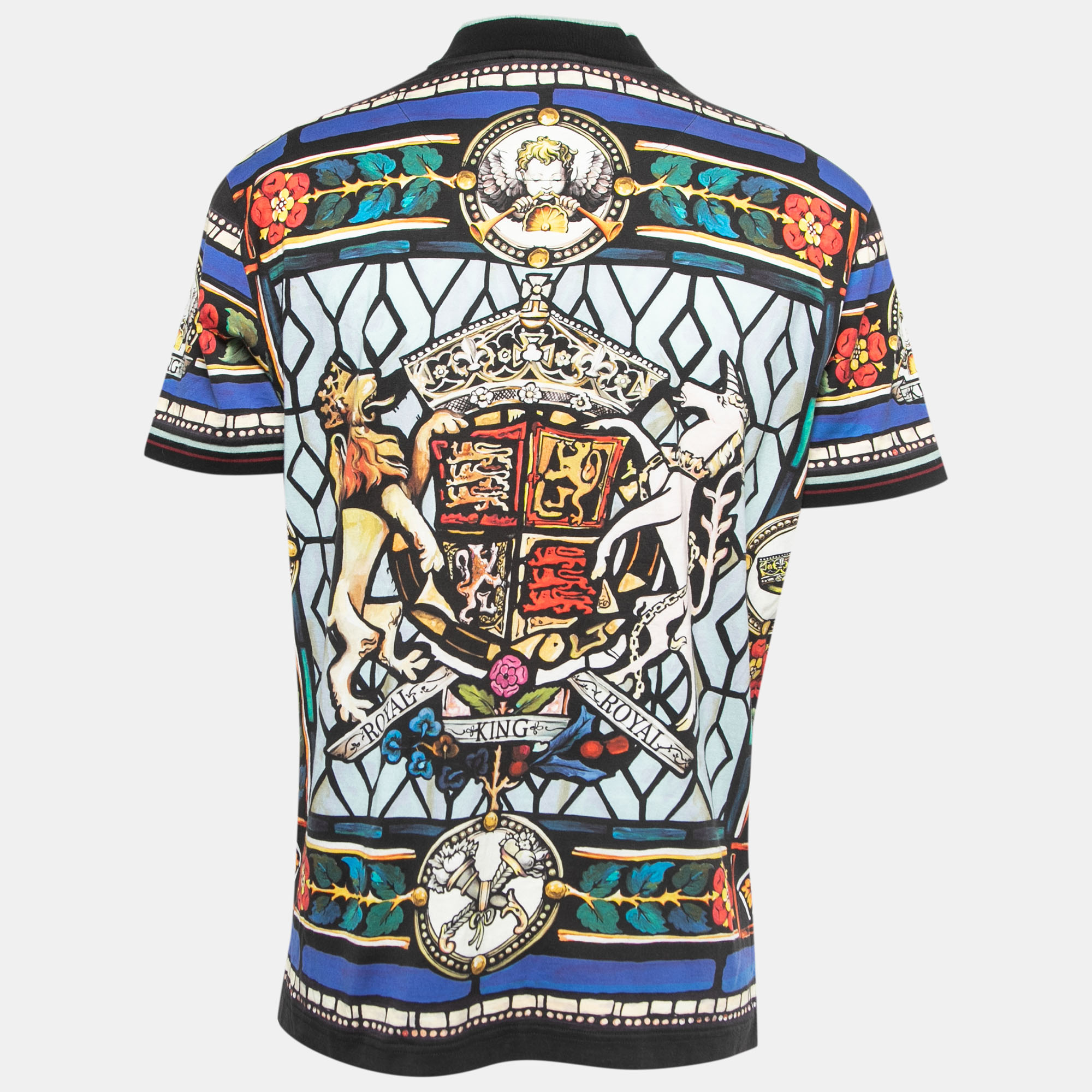 

Dolce & Gabbana Multicolor Printed Cotton T-Shirt