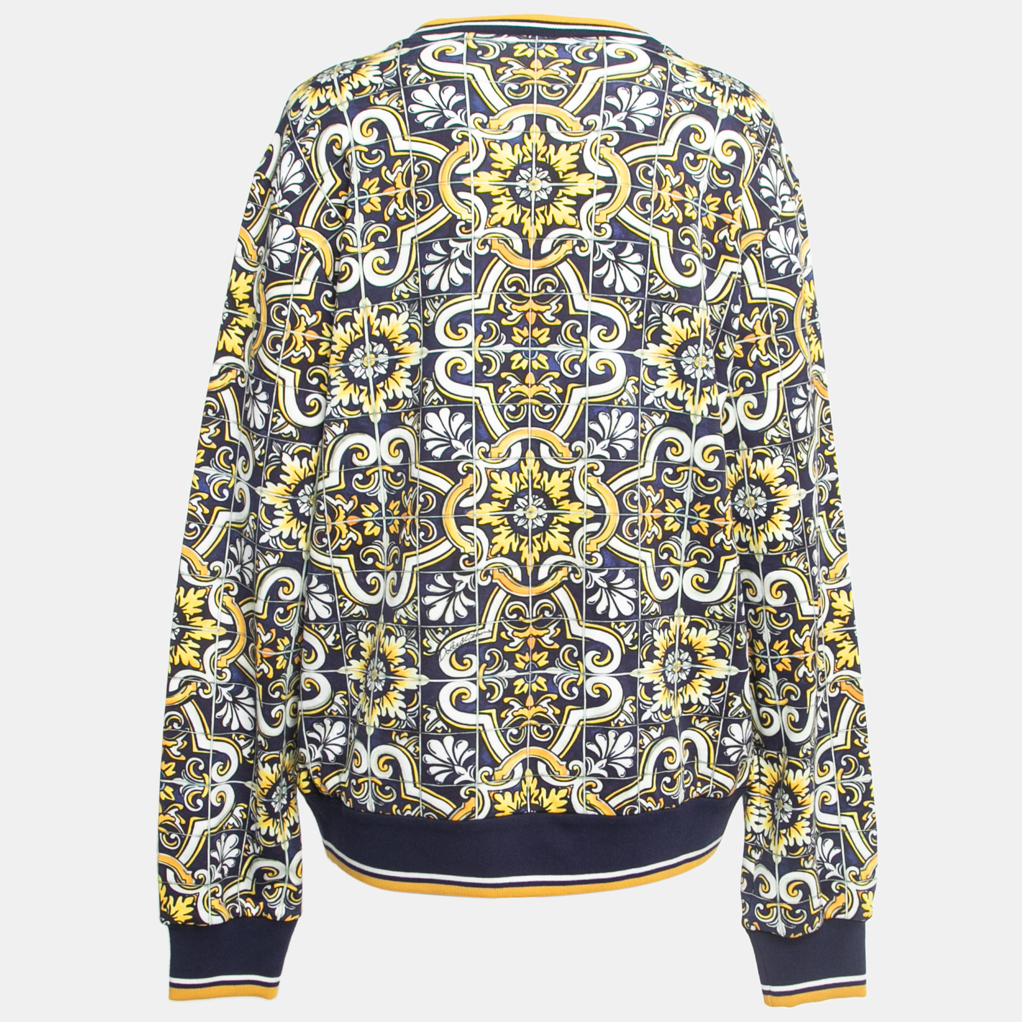 

Dolce & Gabbana Multicolor Majolica Printed Cotton Sweatshirt