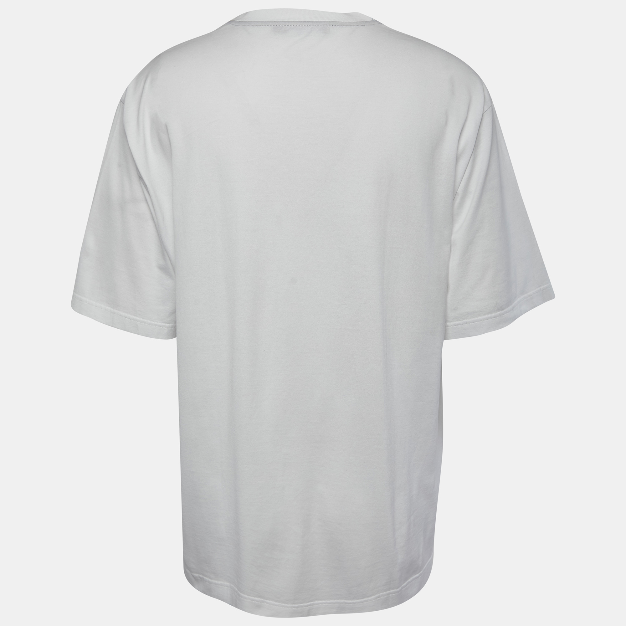 

Dolce & Gabbana White Logo Print Crew Neck Half Sleeve T-Shirt